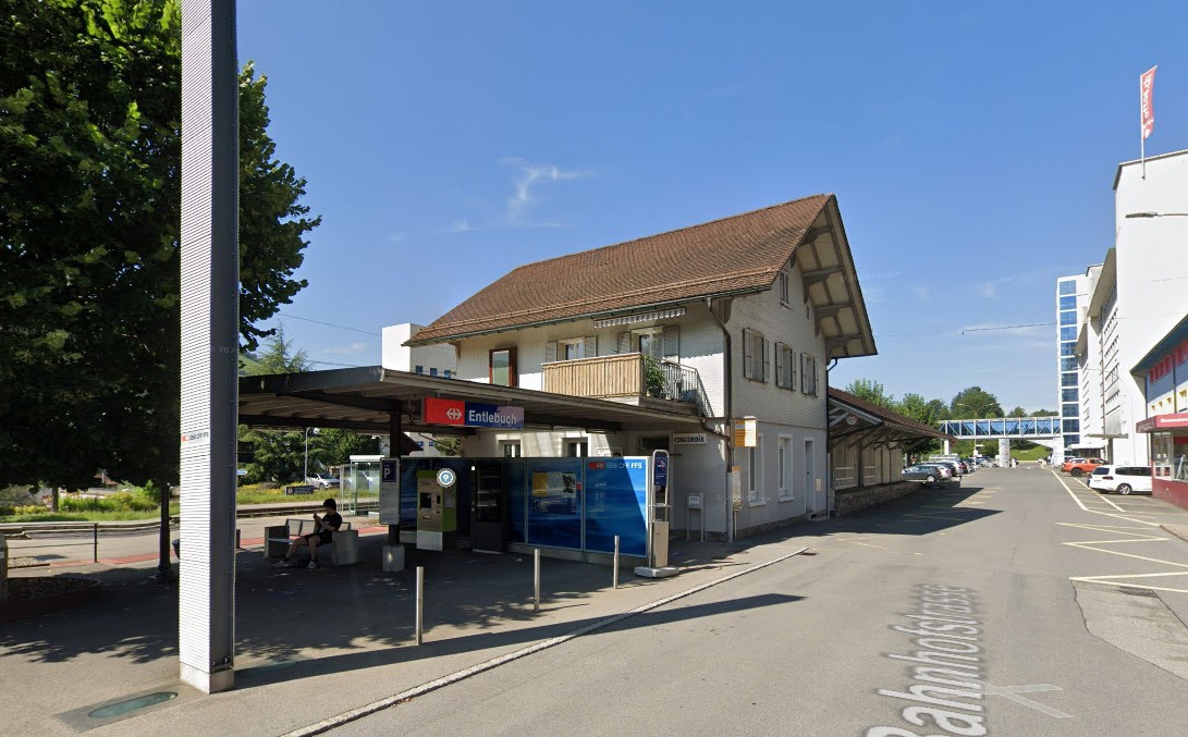 Blick auf den Bahnhof Entlebuch