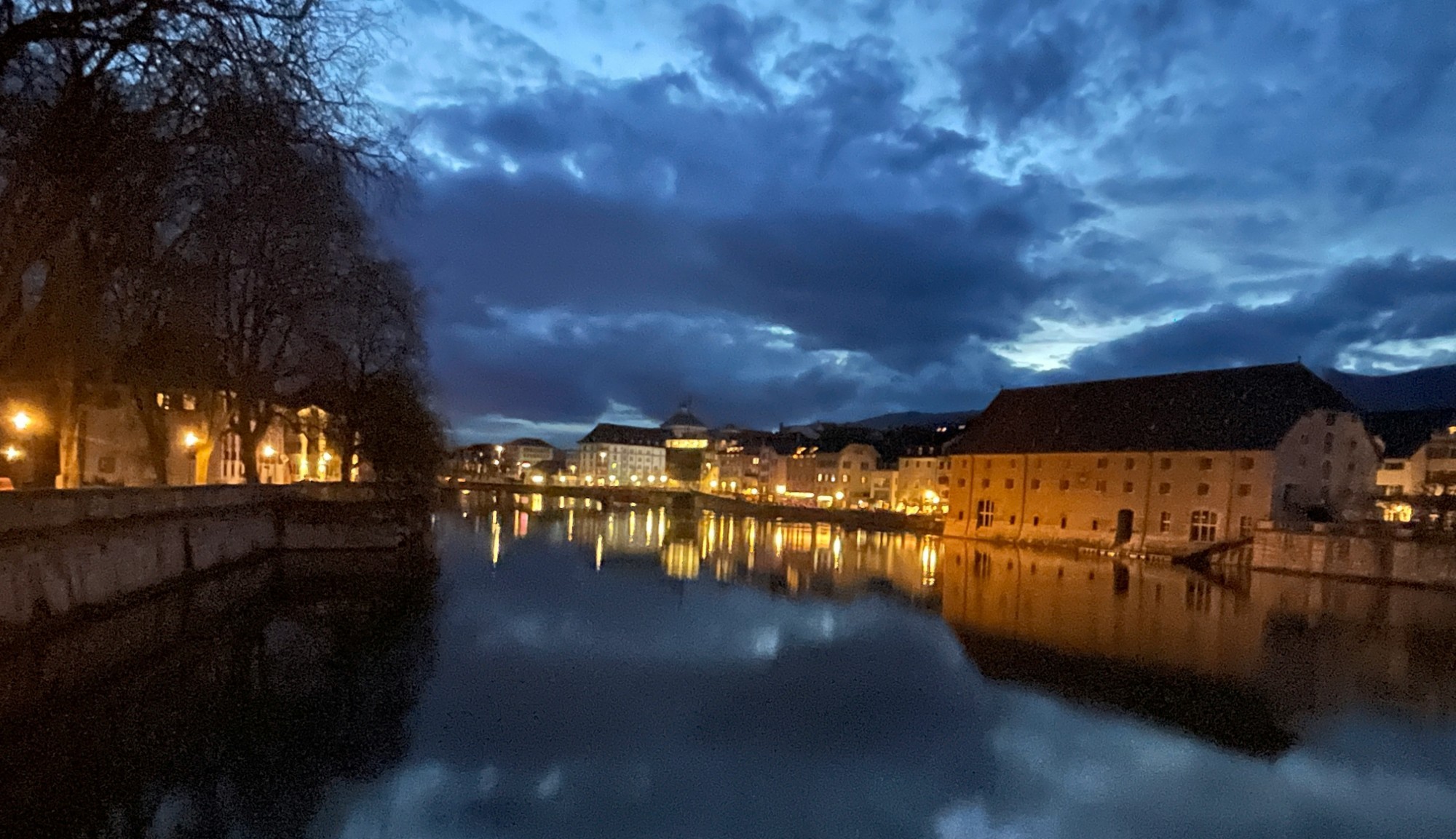 Stadt Solothurn in der Abenddämmerung