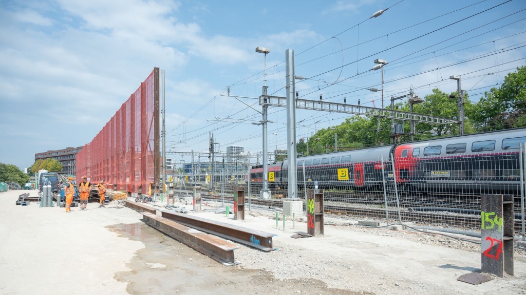 Baustelle beim Zolli Basel Erdbeergraben
