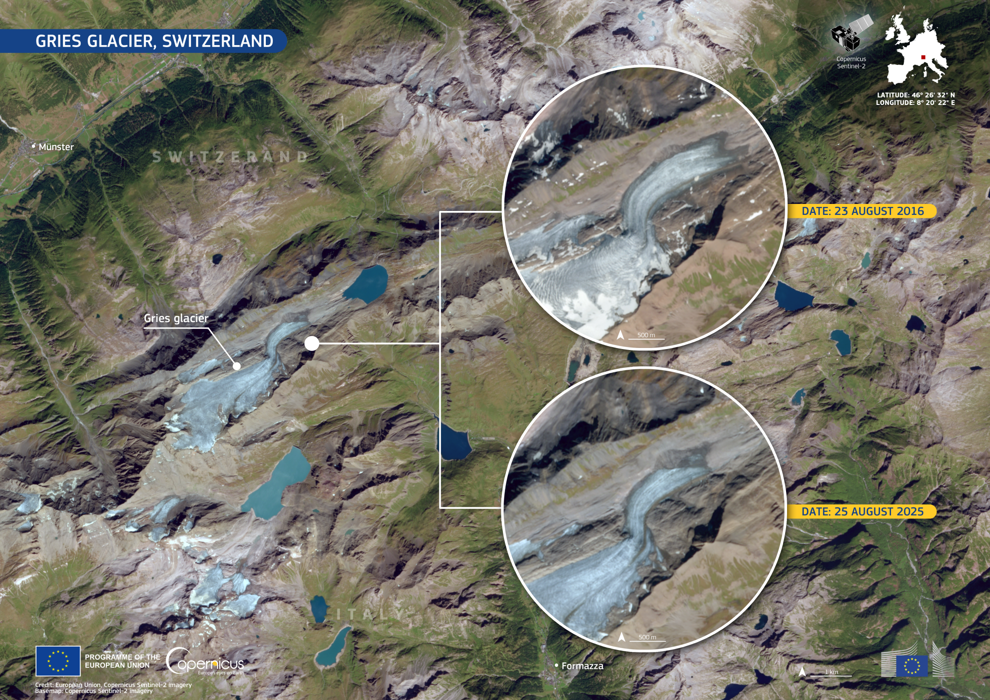Gries Gletscher (Fotomontage)