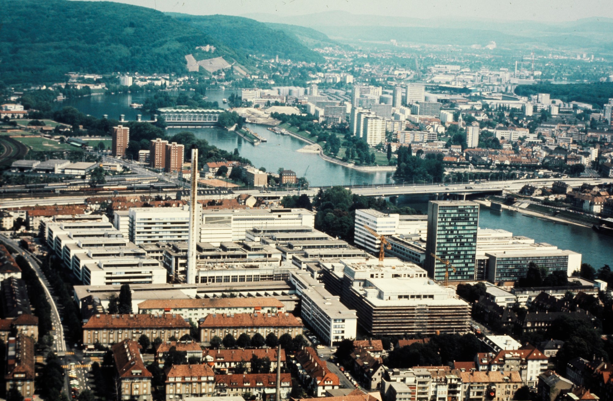 Roche-Areal in Basel, zwischen 1997 und 2001