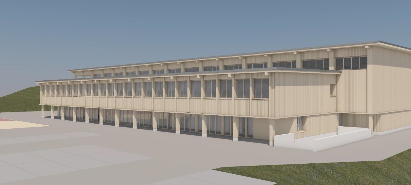 Variante M für die Sanierung der Dossenhalle in Kerns