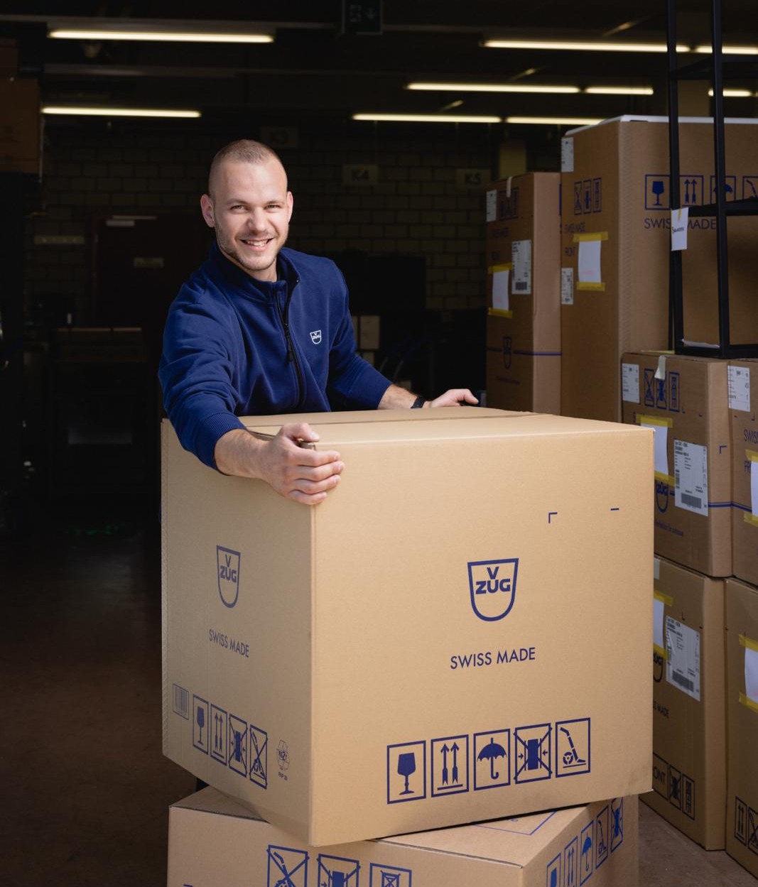 Verpackungsmaterial bei der V-ZUG