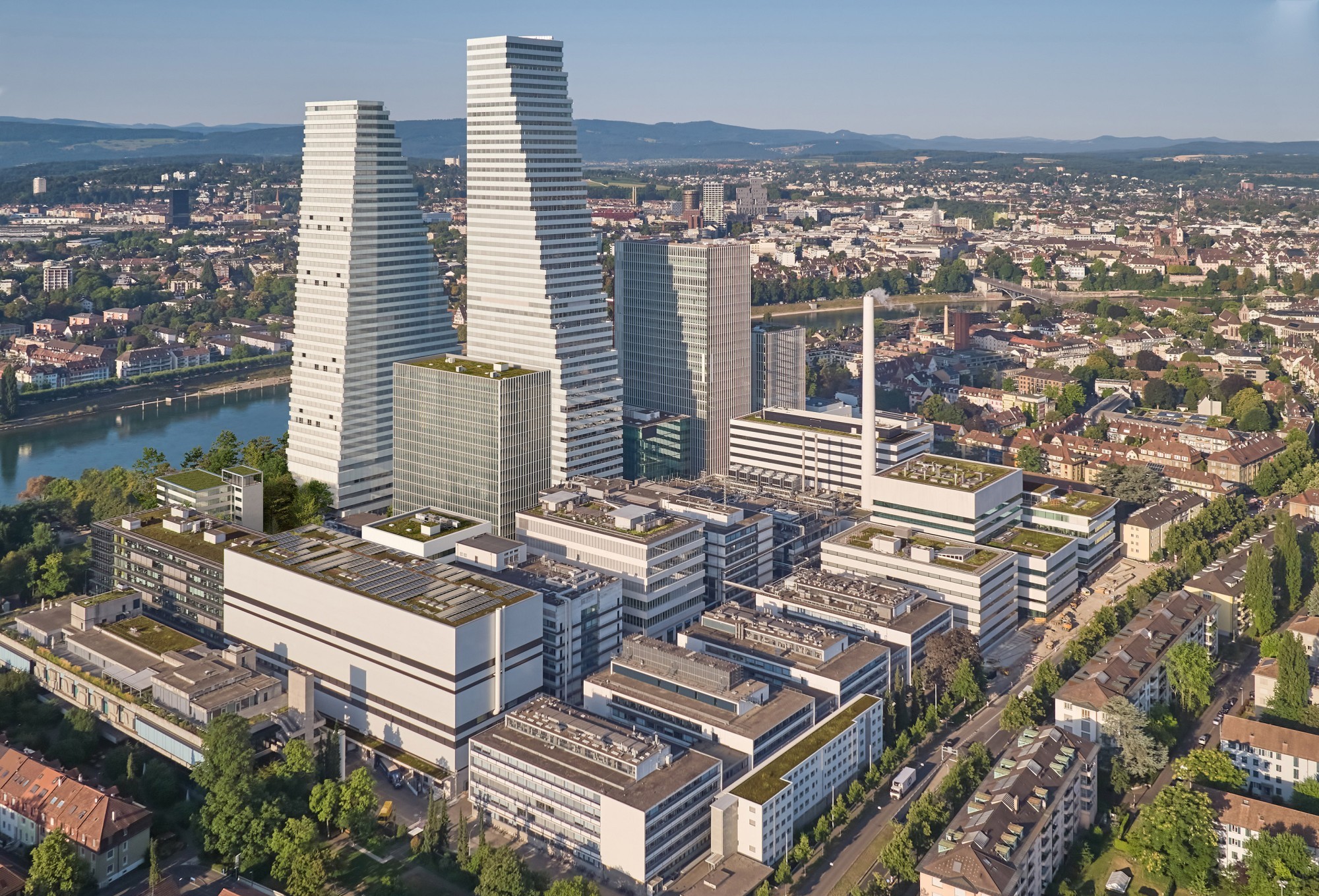 Visualisierung Entwicklung des nördlichen Roche-Areals in Basel.