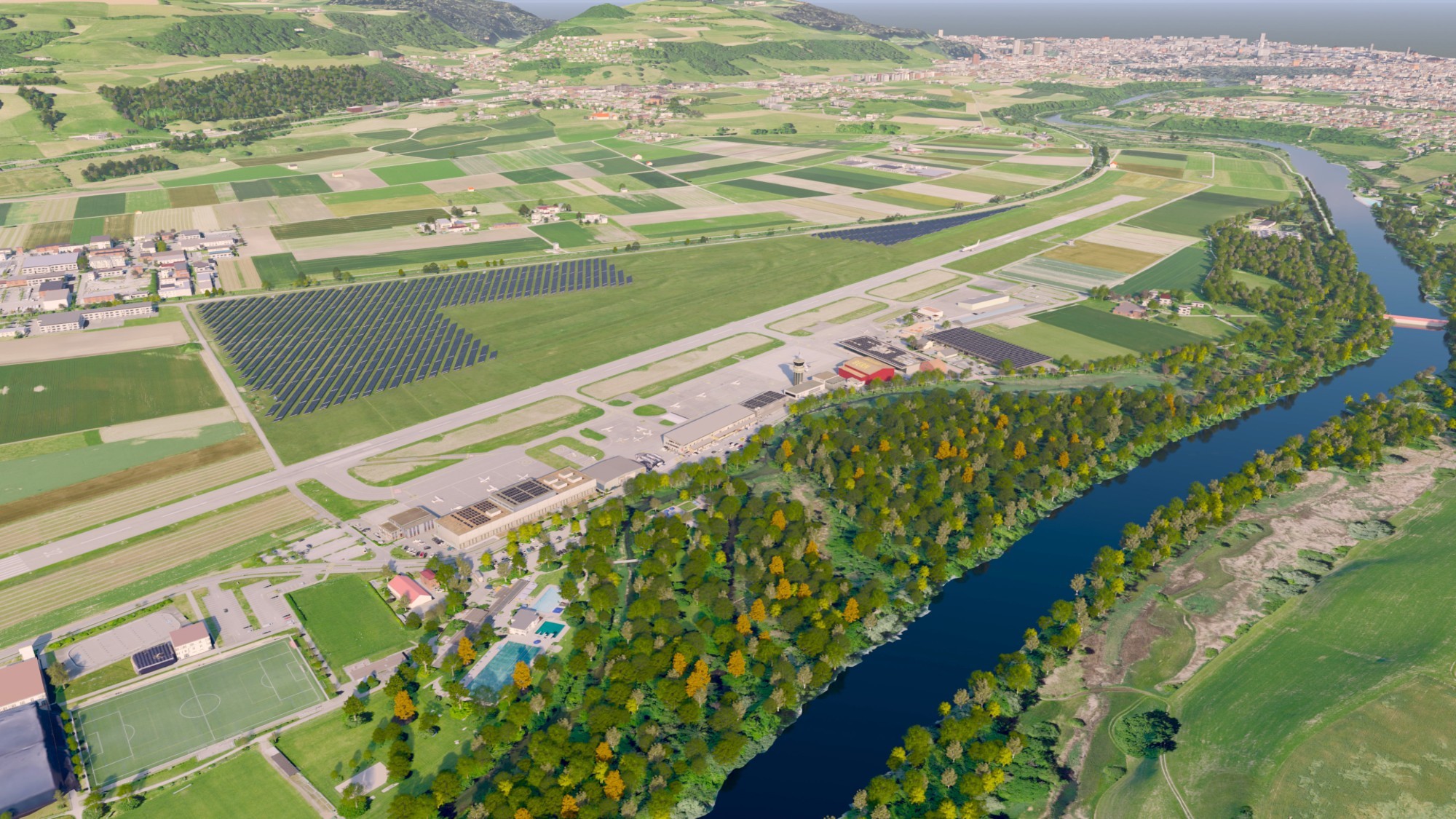Solarpark Belpmoos (Visualisierung)