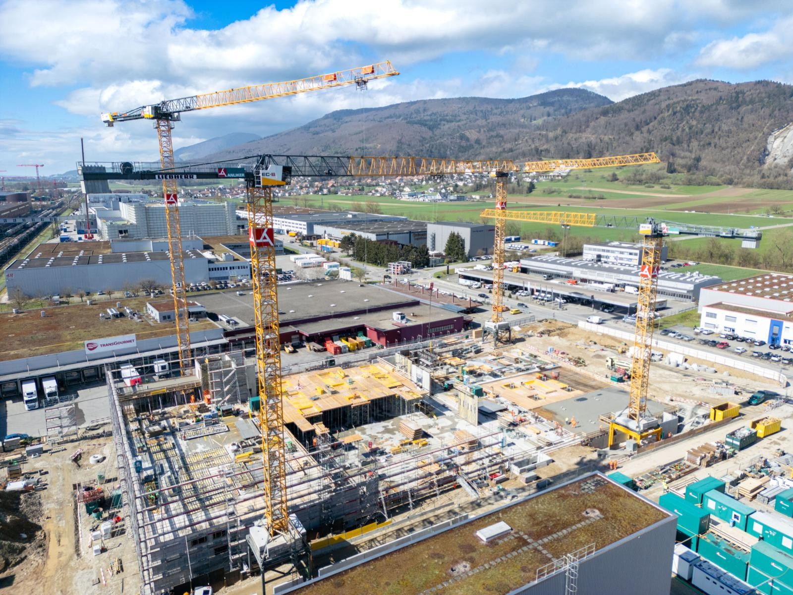 Blick auf die Anliker-Baustelle in Neuendorf