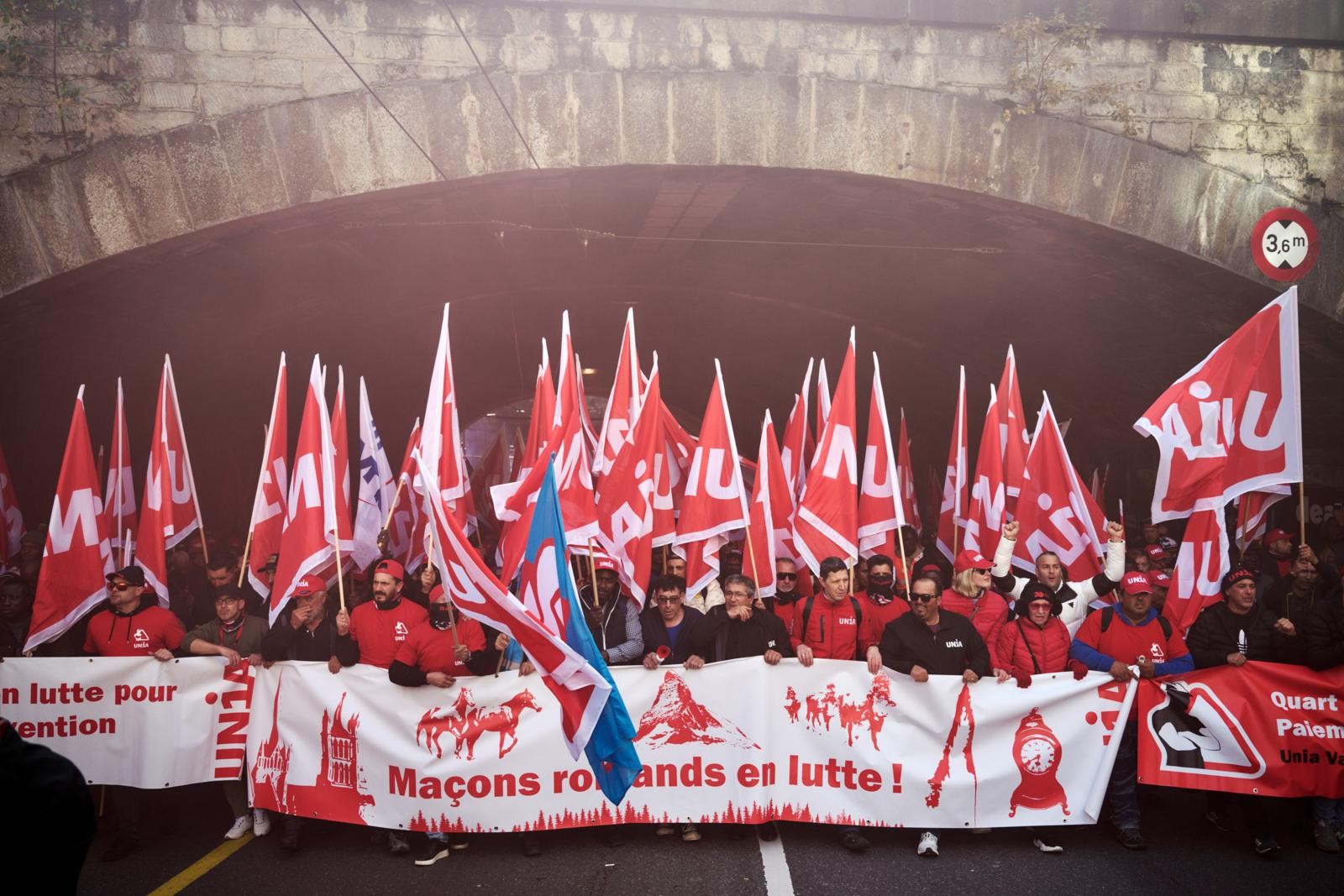 Bauarbeiter-Streik in Lausanne
