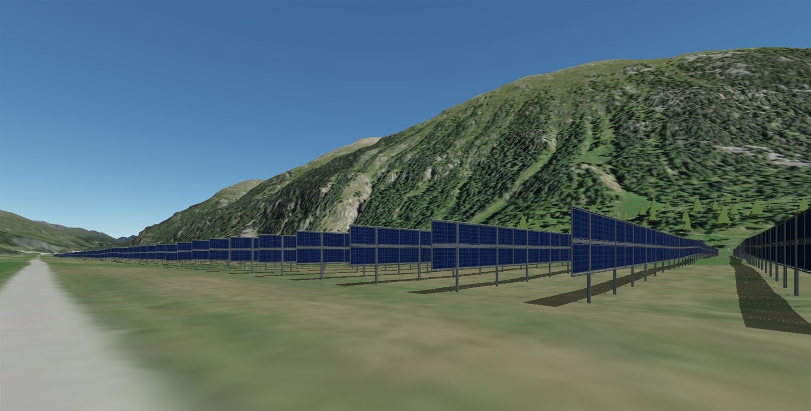 Visualisierung der Solaranlage in Samedan