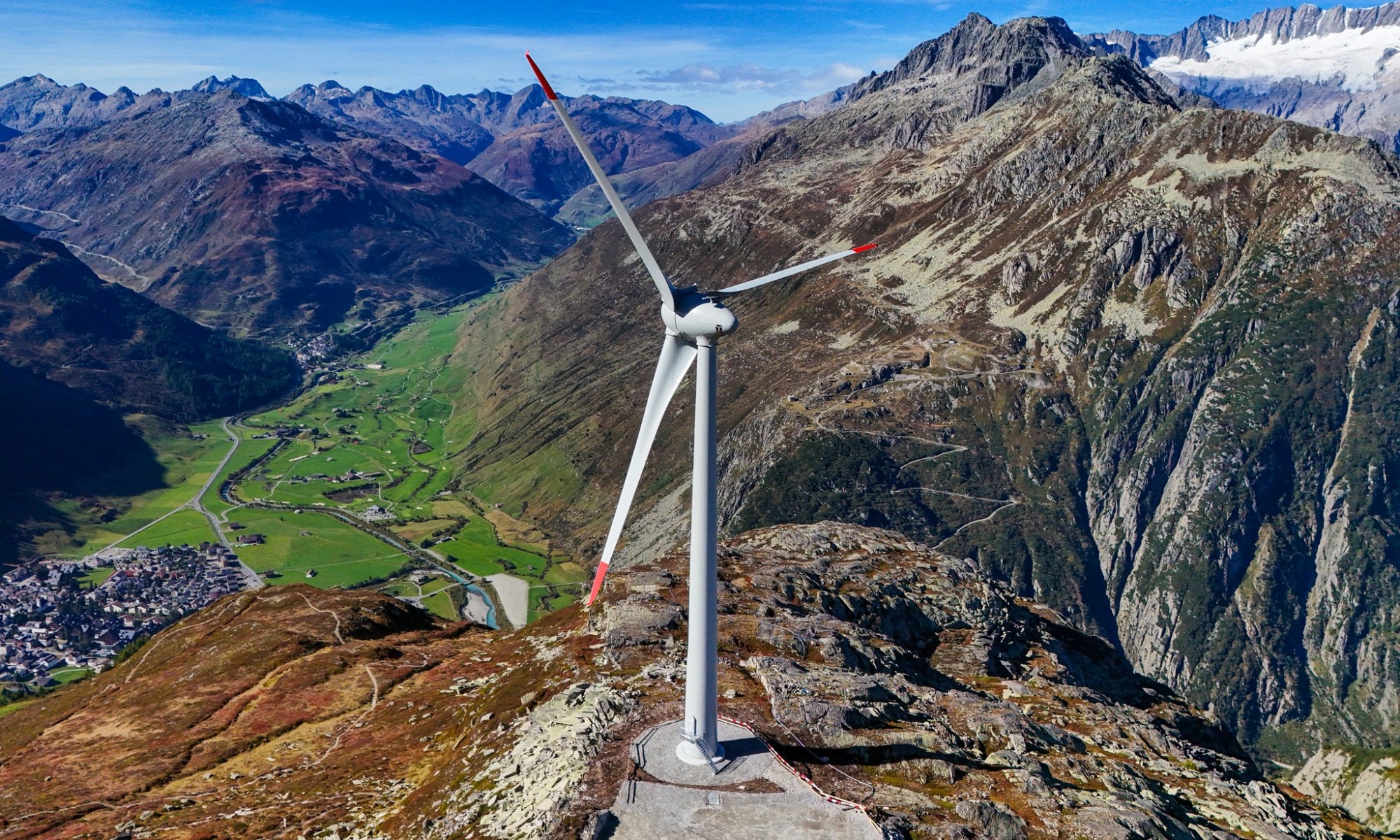 Windrad bei Göschenen.