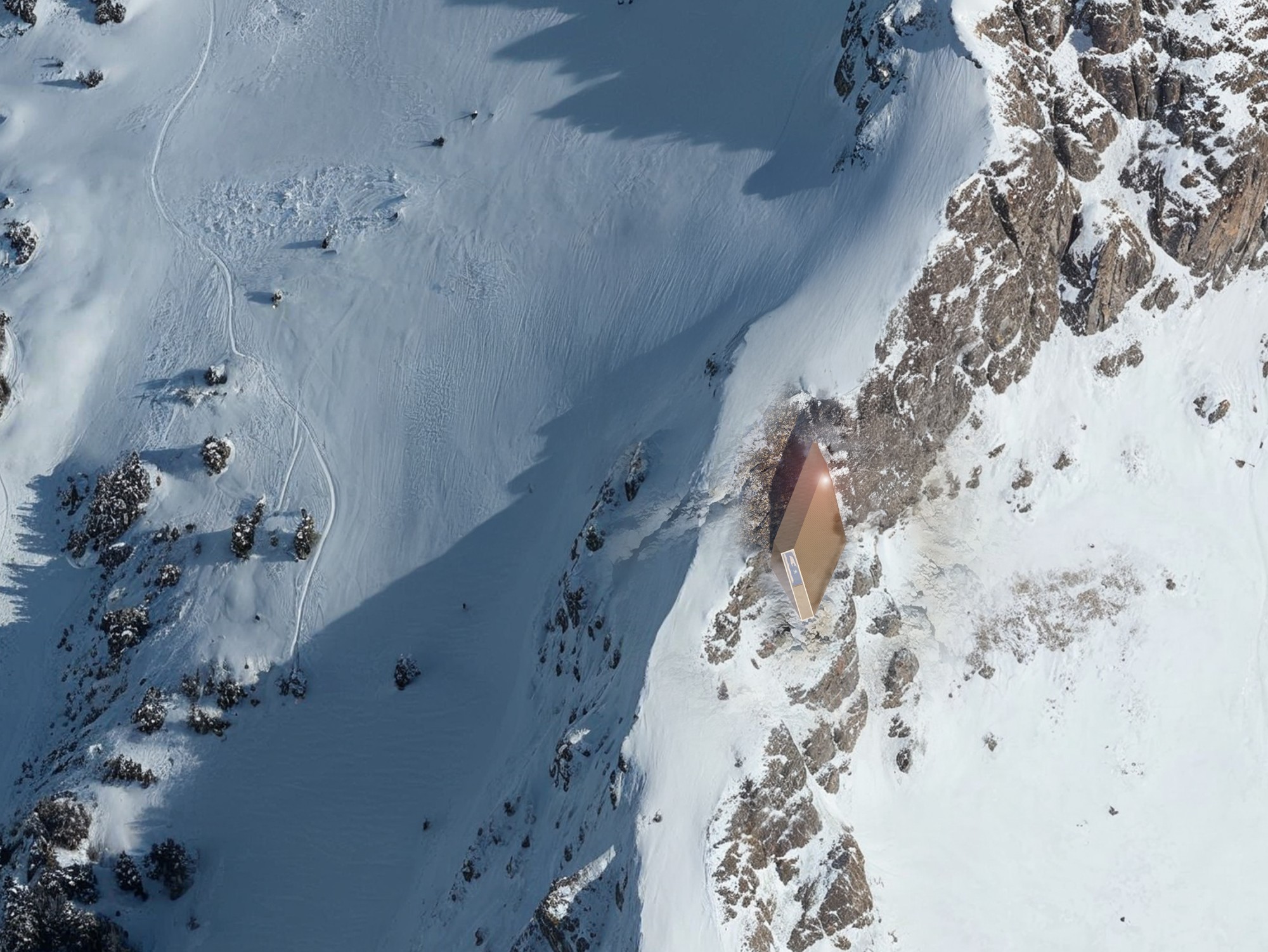 Das Biwak von Carlo Ratti im Gebirge (Visualisierung)
