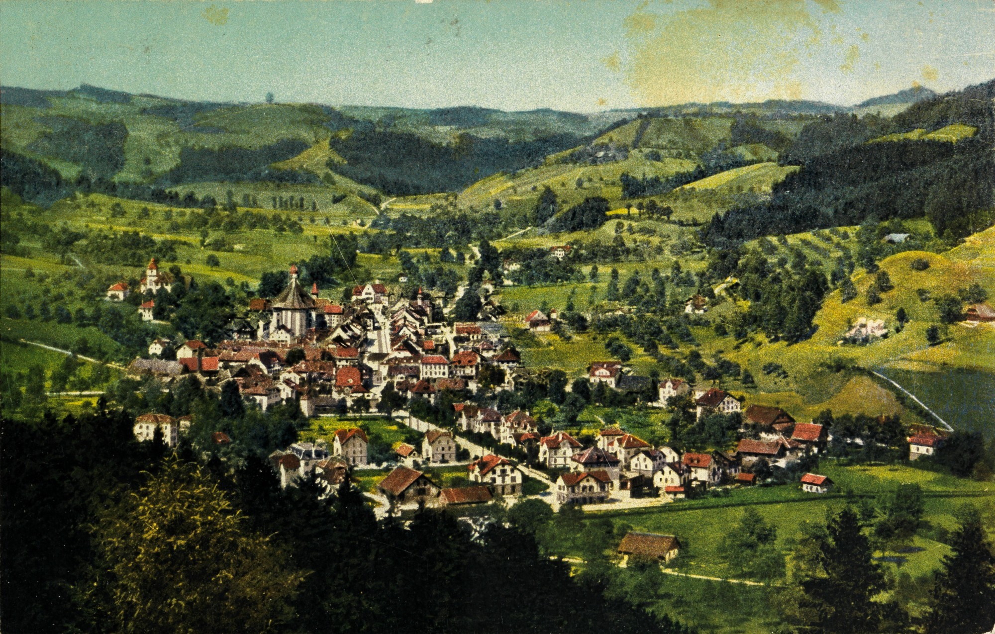 Historische Postkarte von Willisau (um 1922)