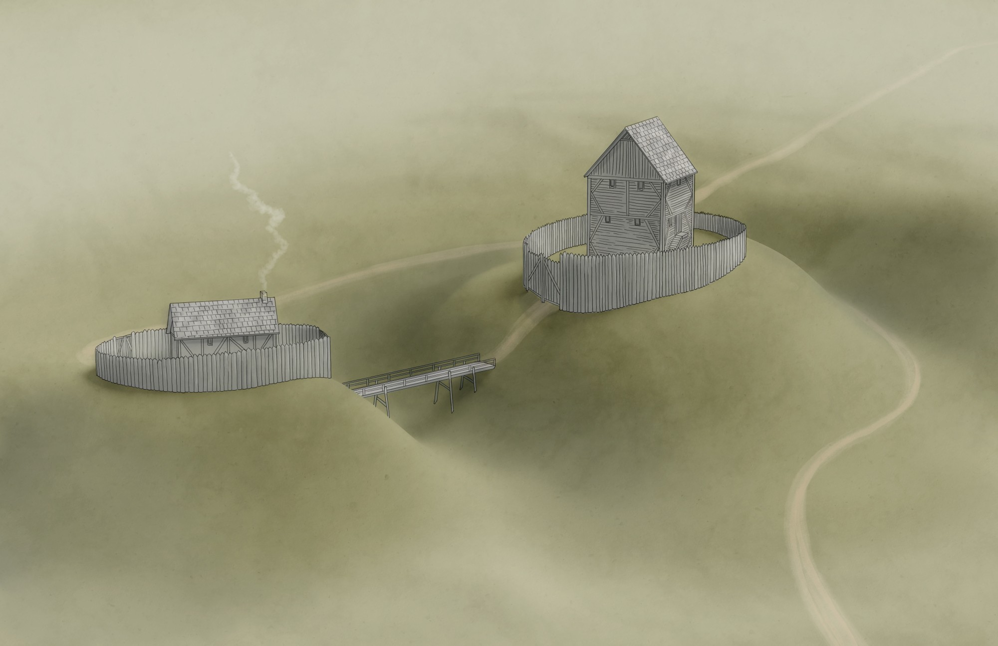 Visualisierung der Burgstelle Töbeli