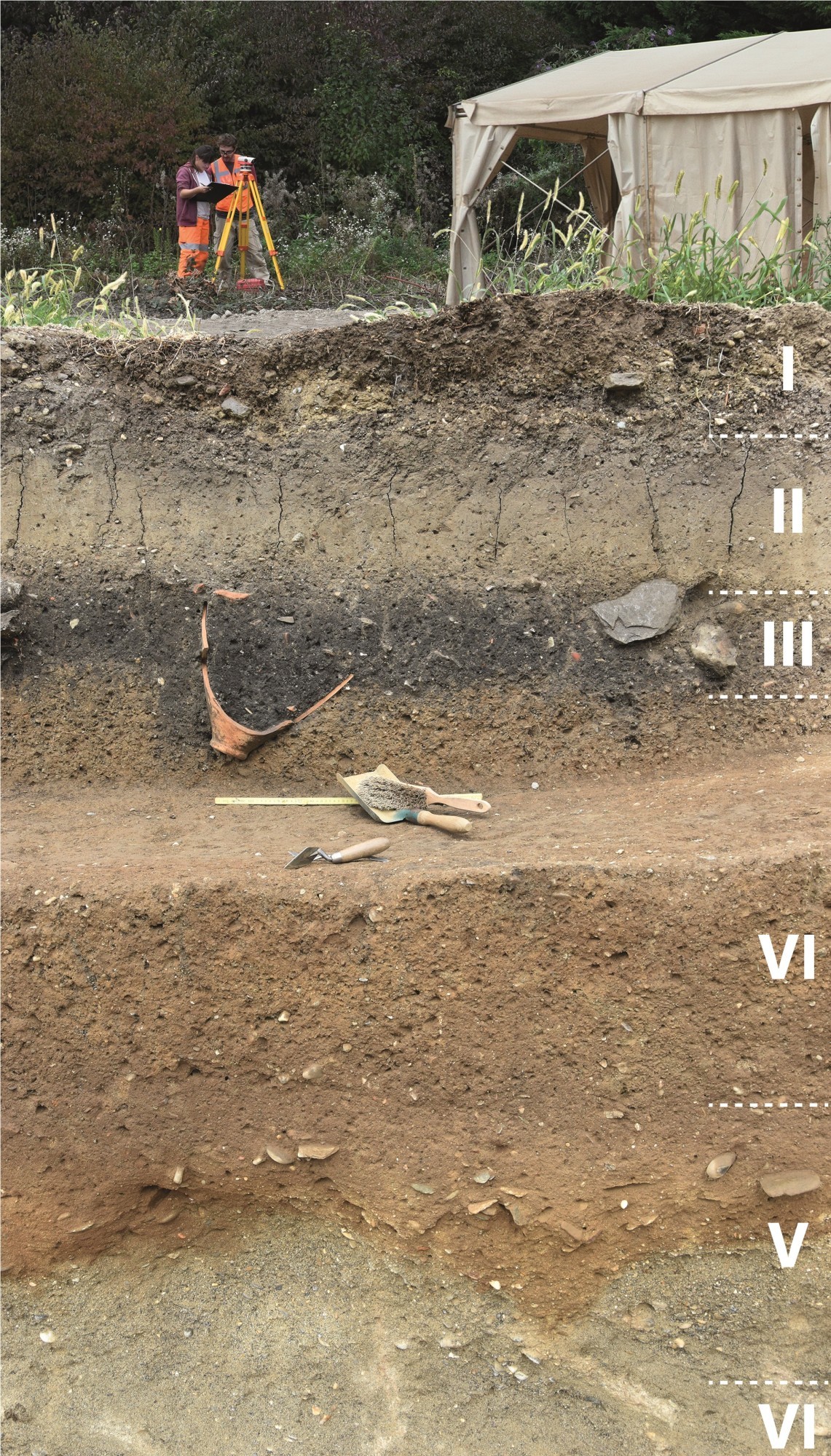 Bodenschichten bei Lausanne - Prés-de-Vidy (VD), 385 m.ü.M