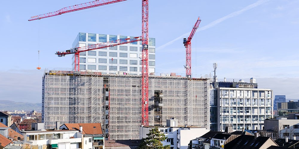 Baustelle, Laborgebäude für Biomedizin der Universität Basel