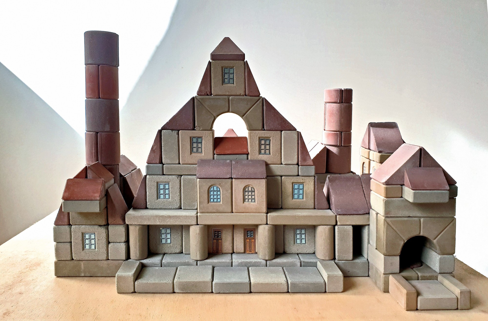 Steinbaukasten Bauhütte, Fuchs & Beug, DE (Bayern) 1920er und 1950er Jahre