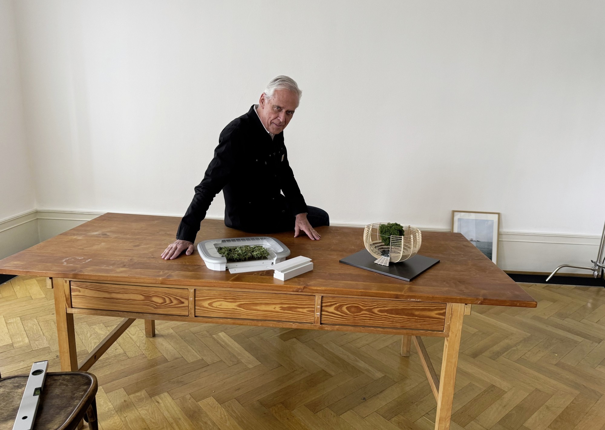 Klaus Littmann in seinem Atelier in Basel