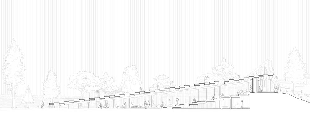 Holz-Ensemble am Ufer des St. Moritzersees