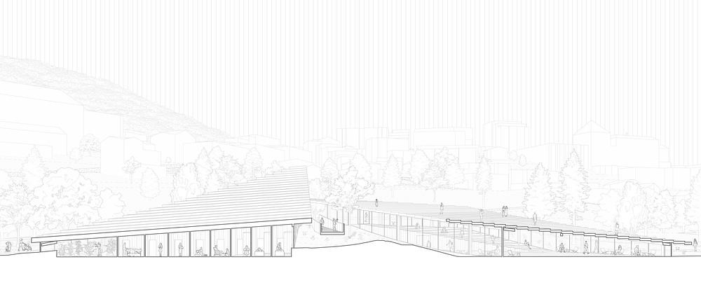 Holz-Ensemble am Ufer des St. Moritzersees