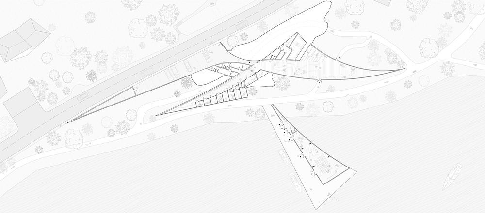 Holz-Ensemble am Ufer des St. Moritzersees