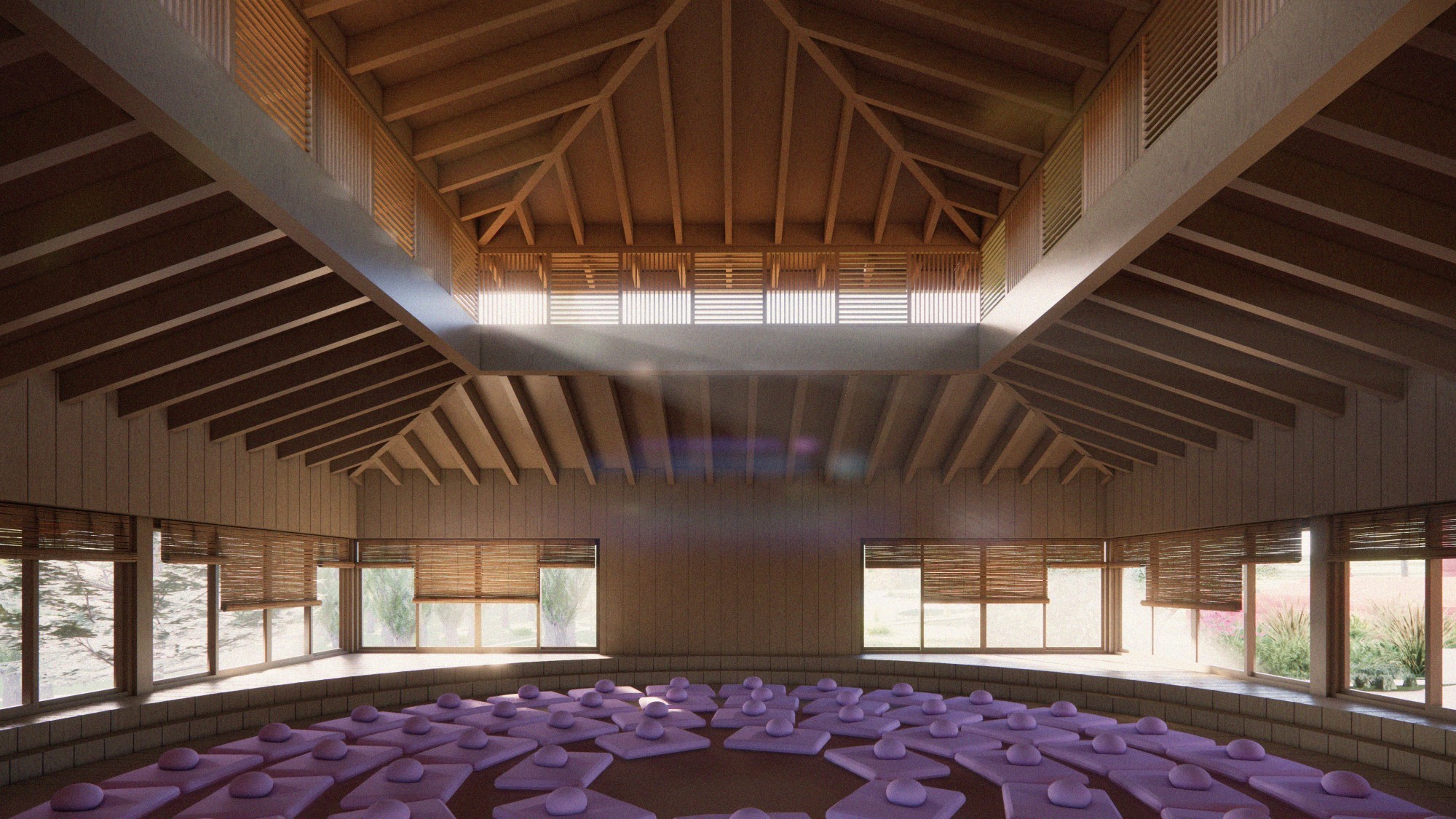 Nonnenkloster, Meditationsbereich, Plum Village.