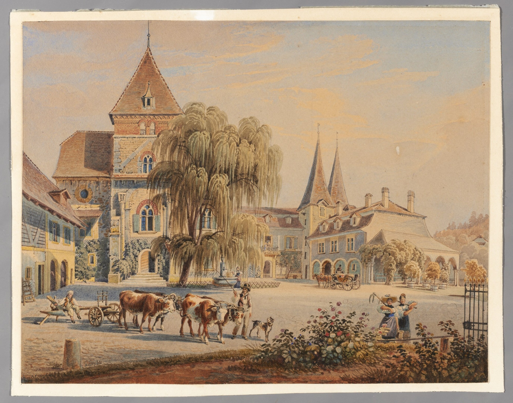 Gemälde des Schlosses Münchenwiler