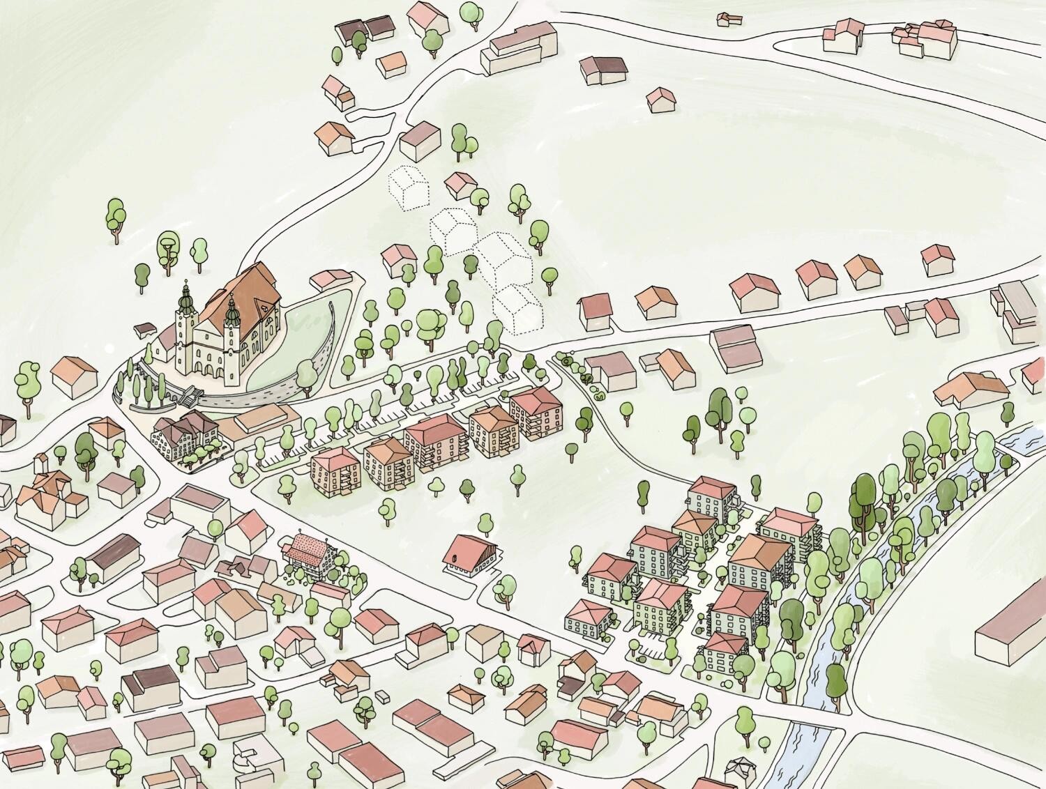 Überbauung auf der Hofmattwiese in Sarnen OW