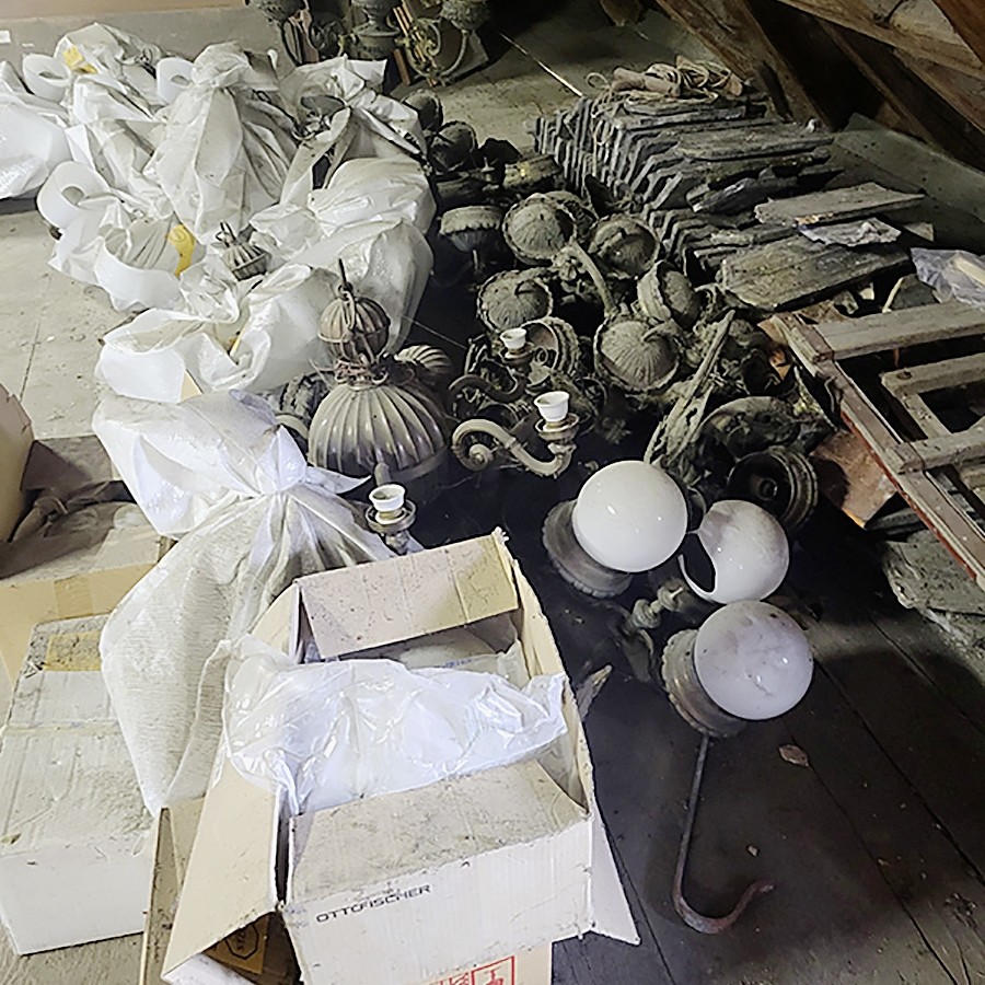 Der Dachboden der Kirche St. Peter in Zürich