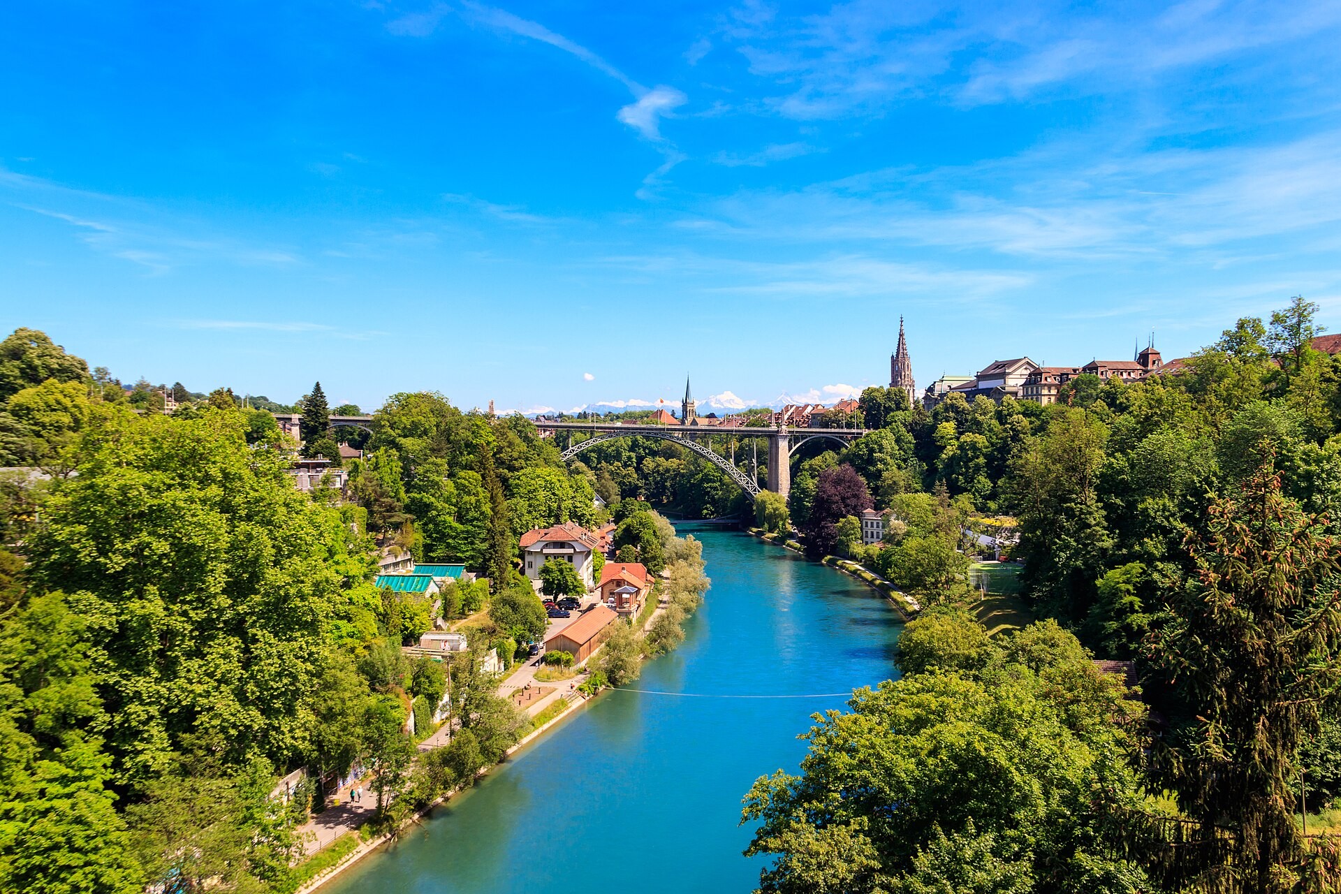 Blick auf die Aare in Bern