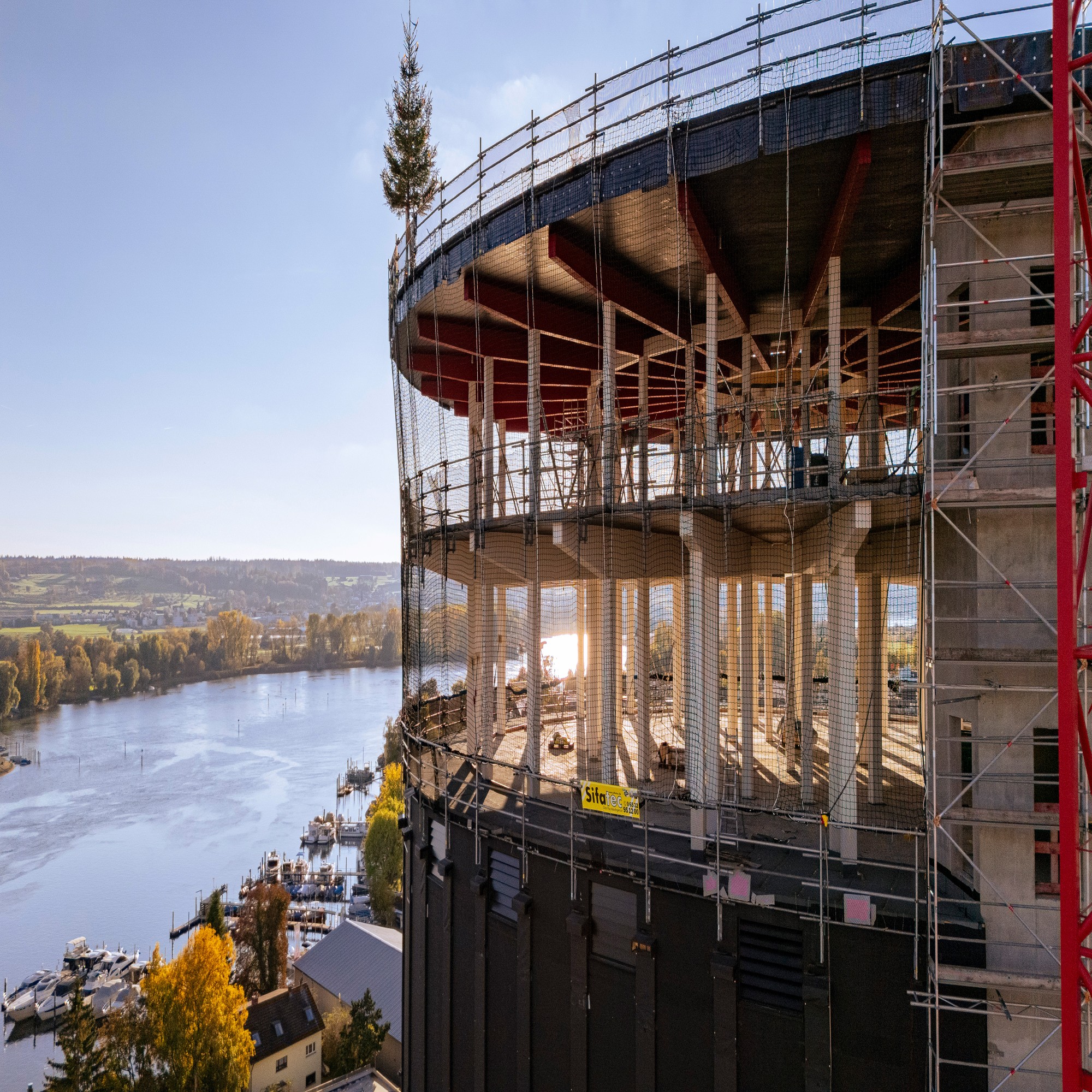 Das Asisi-Panorama in Konstanz während der Bauzeit.