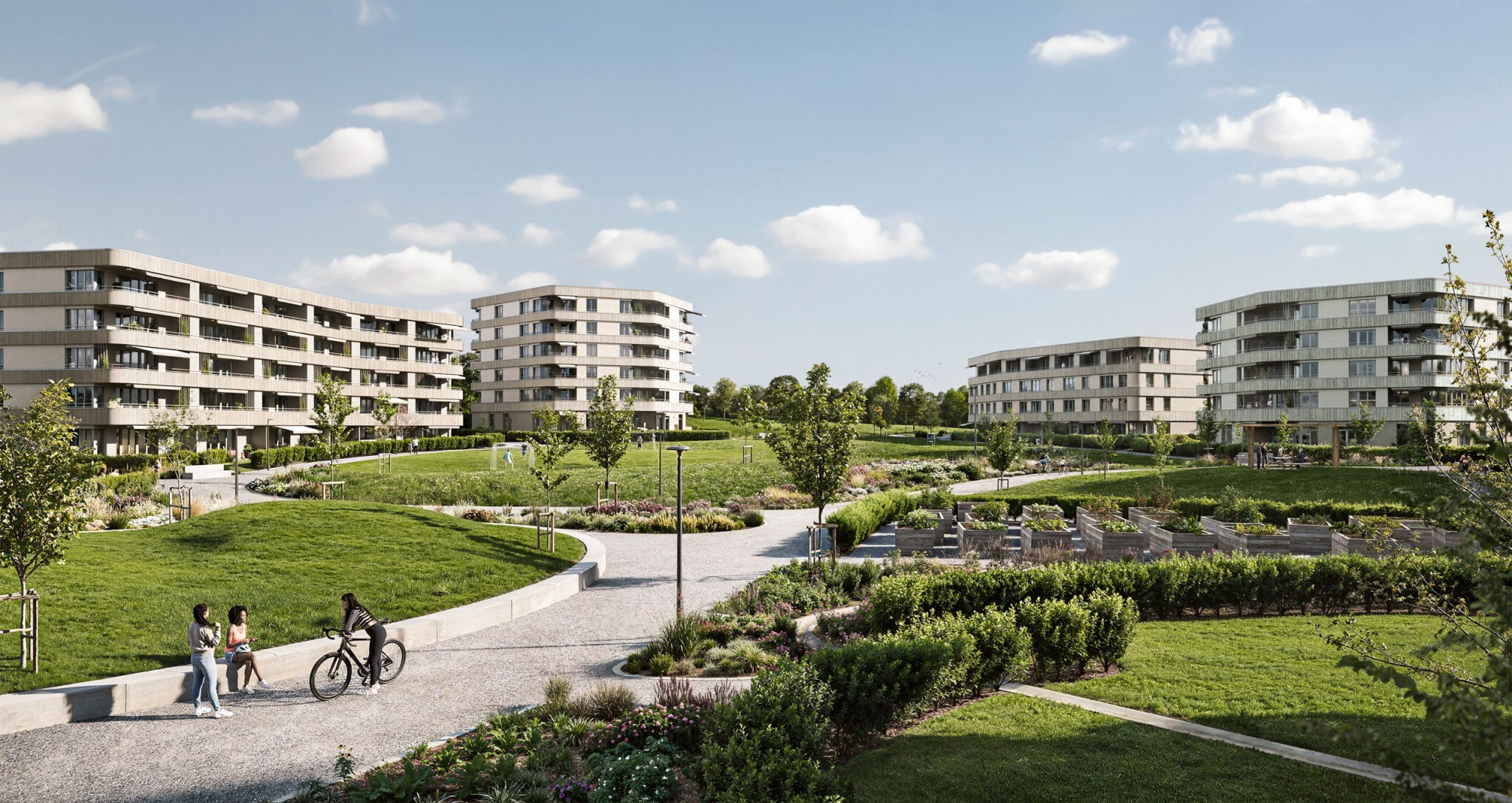 Visualisierung Überbauung Hirzenpark in Niederuzwil