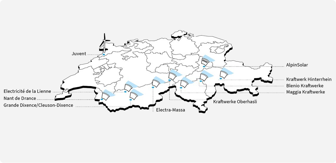 Grafik Kraftwerke und Solaranlagen im Baselbiet
