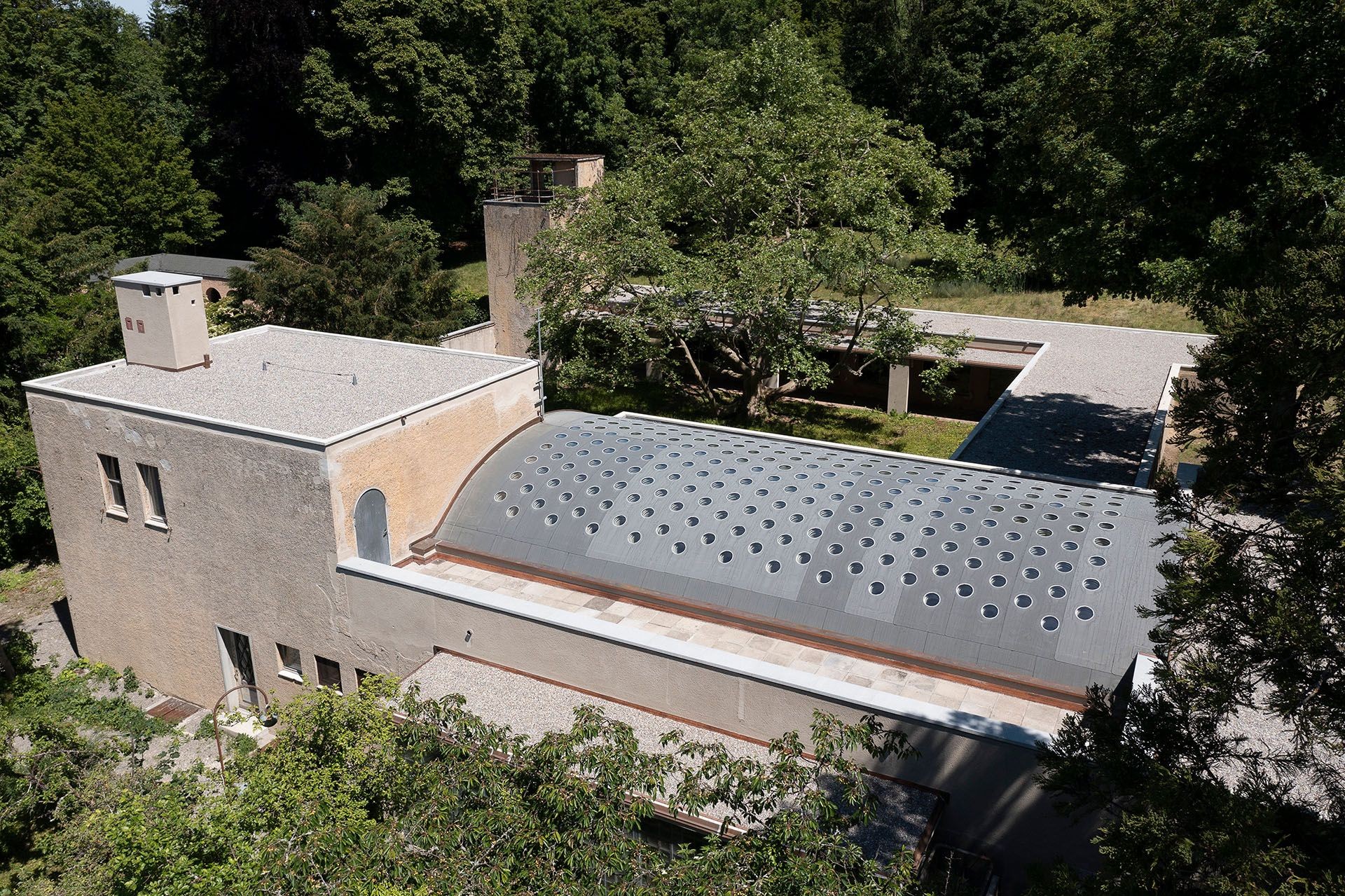 Historische Parkanlage am Römerholz in Winterthur Drohnenaufnahme