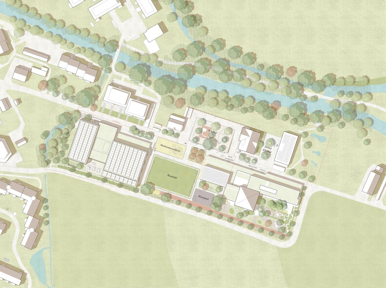 Situation Erweiterung Schulanlage Hagendorn Cham ZG