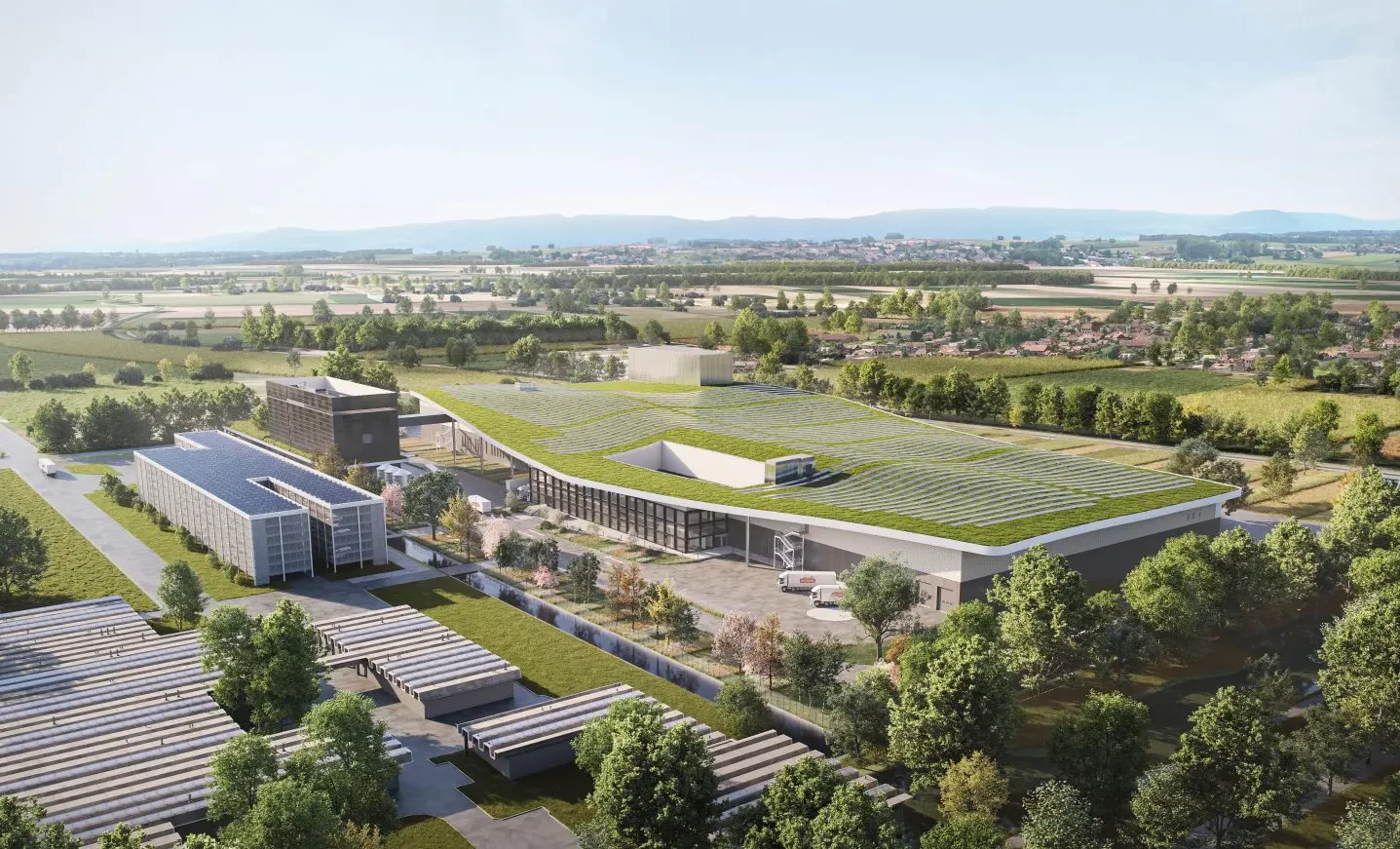 Visualisierung Micarna-Schlachthof in St. Aubin