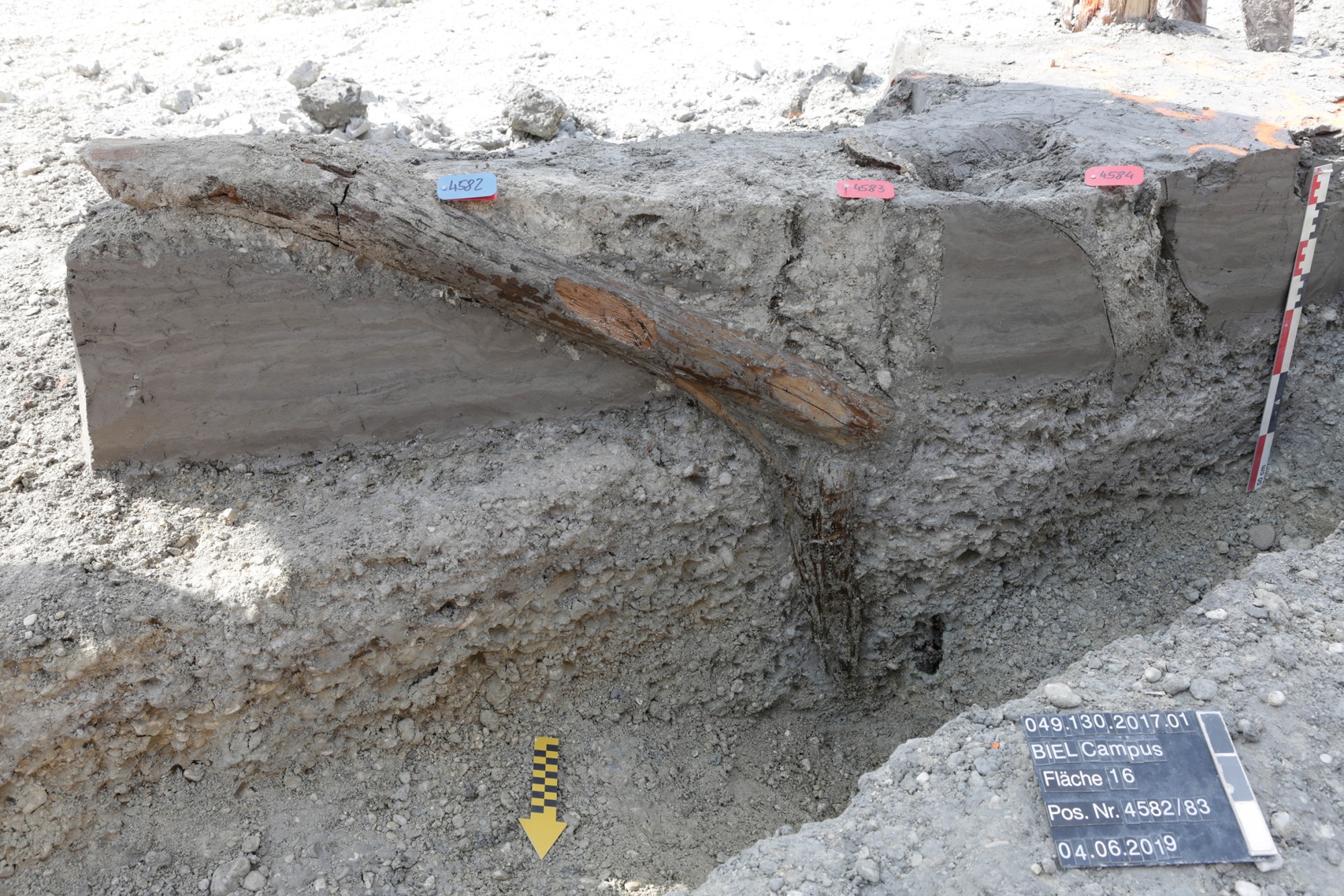 Ausgrabung bei Baustelle des Campus Biel