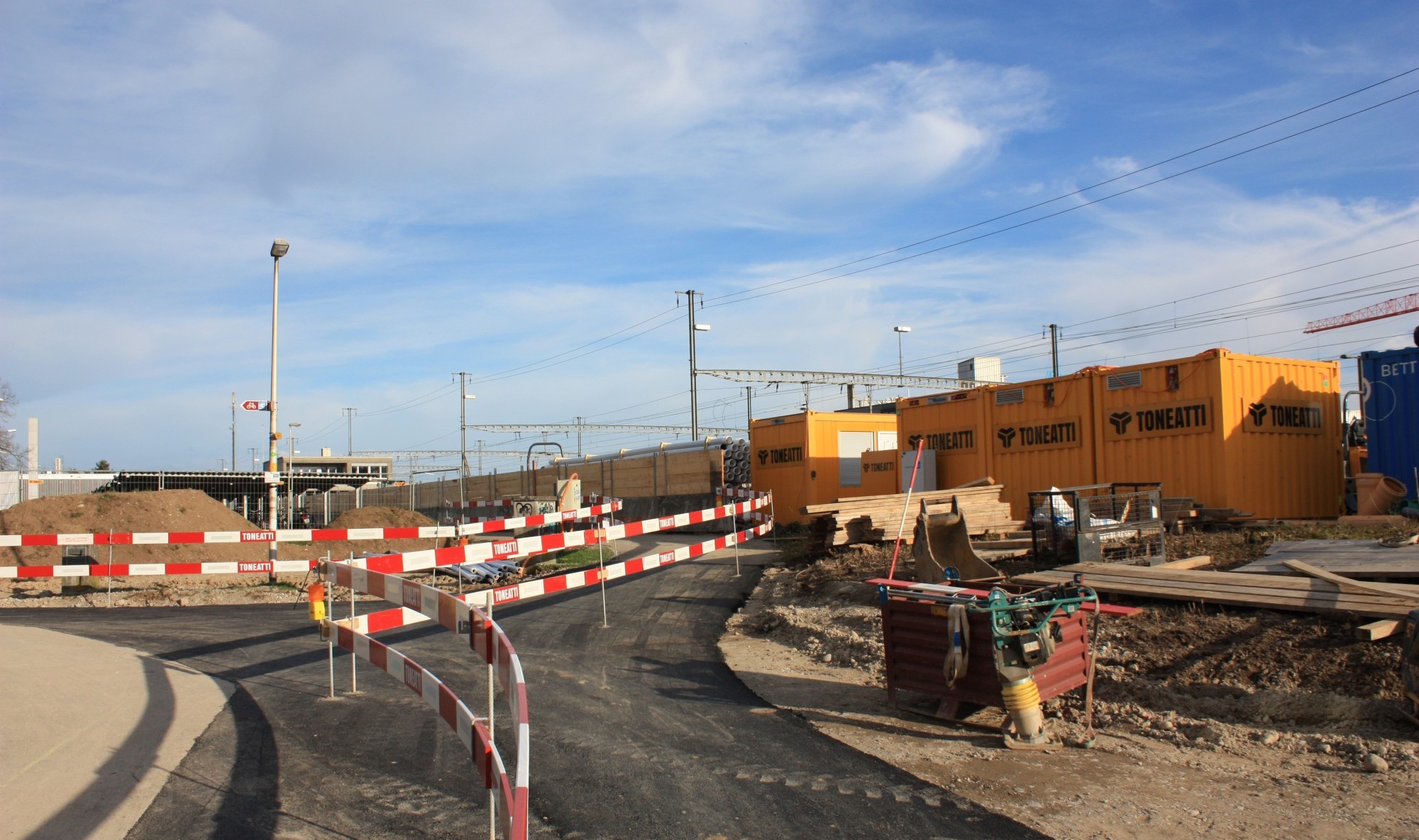 Bauarbeiten an der SBB-Mehrspurlinie in Bassersdorf