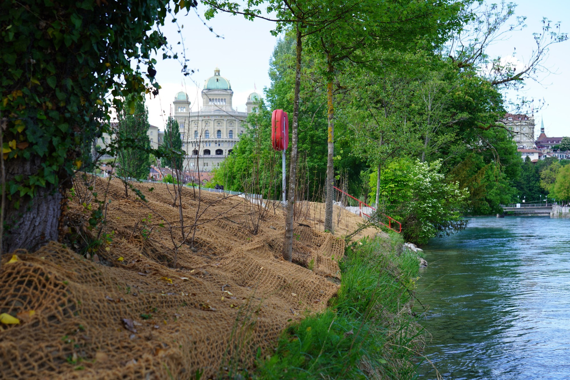 Aare-Hochwasserschutz beim Freibad Marzili