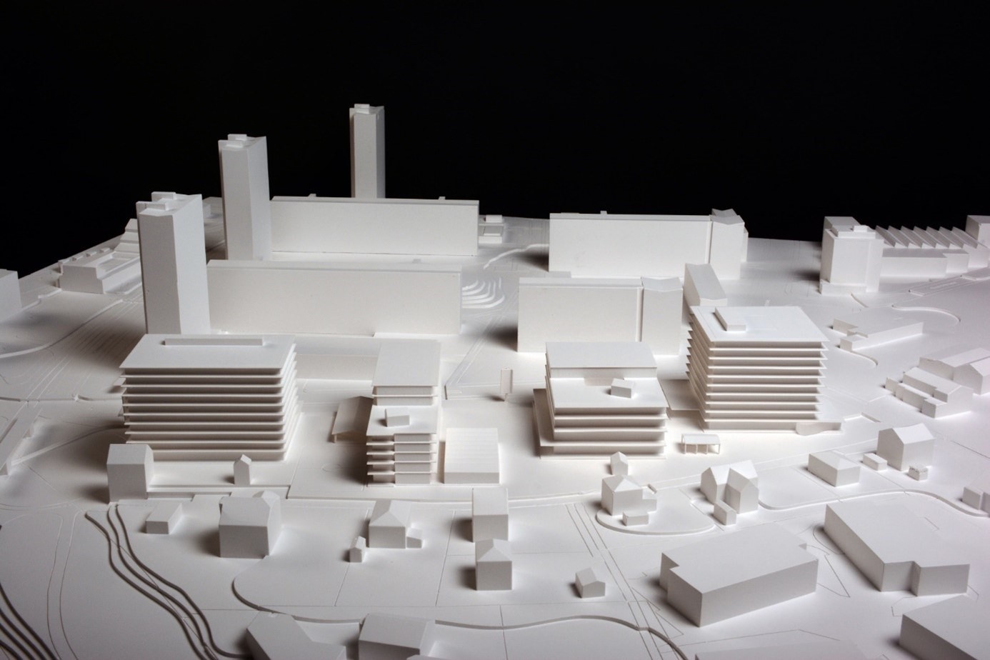 Modellfoto des Richtprojekts zur Überbauung beim Zentrum Bethlehem in Bern