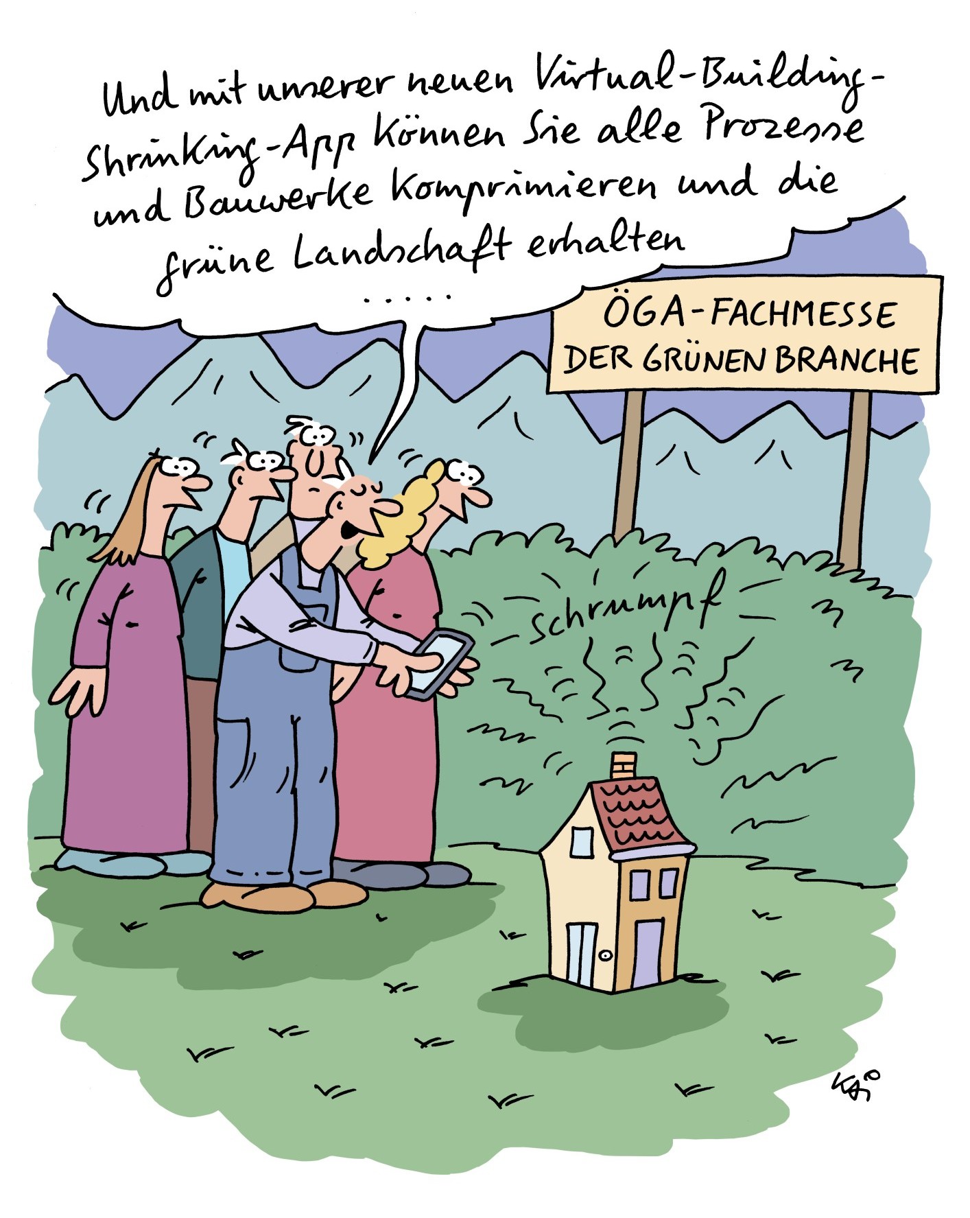 Cartoon zur ÖGA-Fachmesse