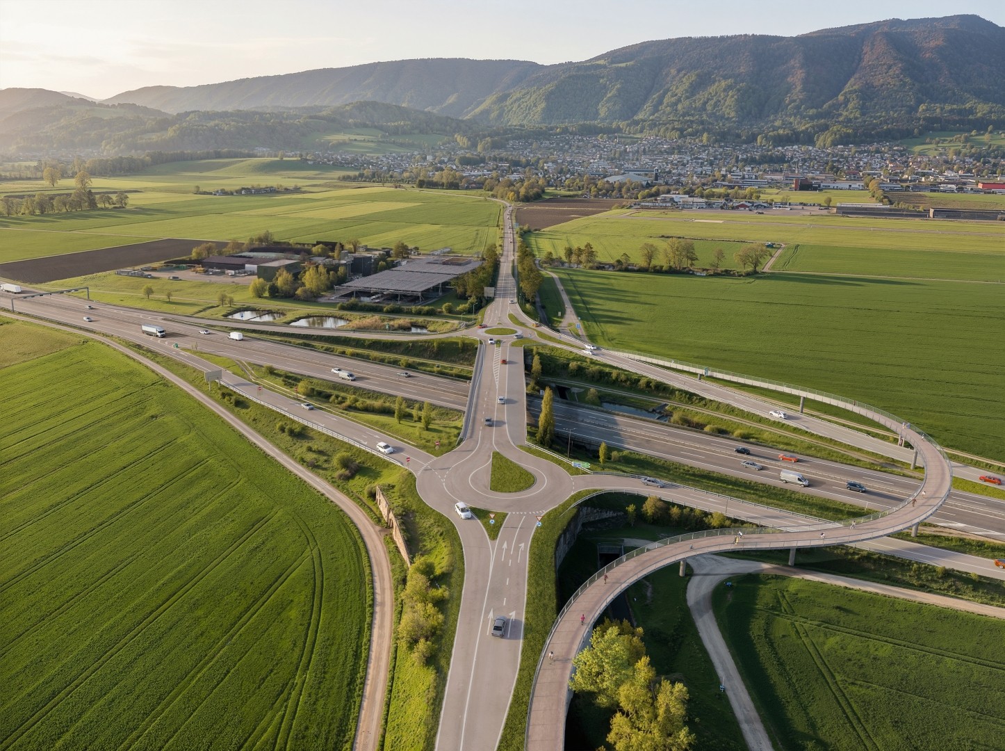 Visualisierung vom A5-Anschluss in Grenchen