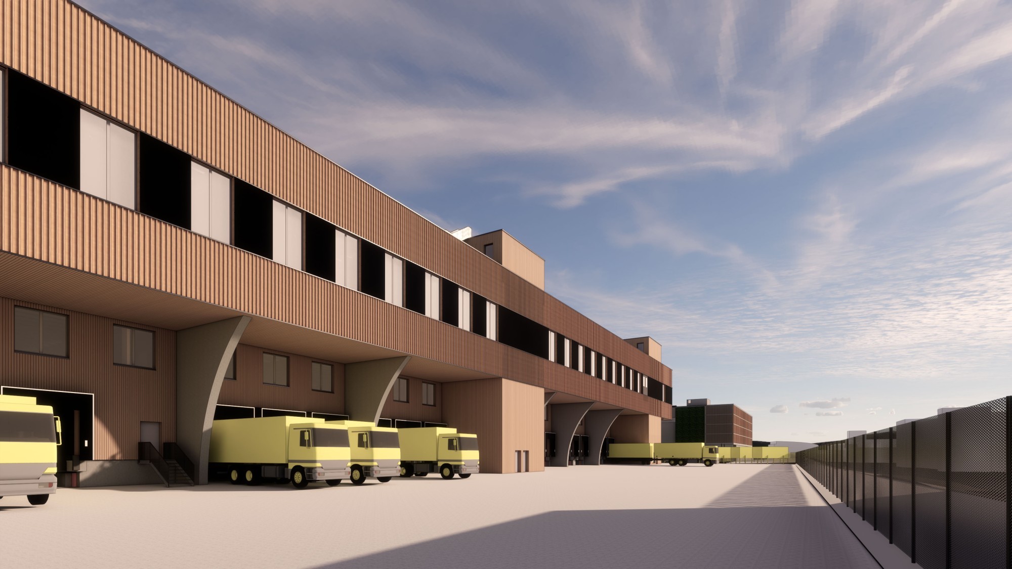 Visualisierung des neuen Post-Paketzentrums in Frauenfeld