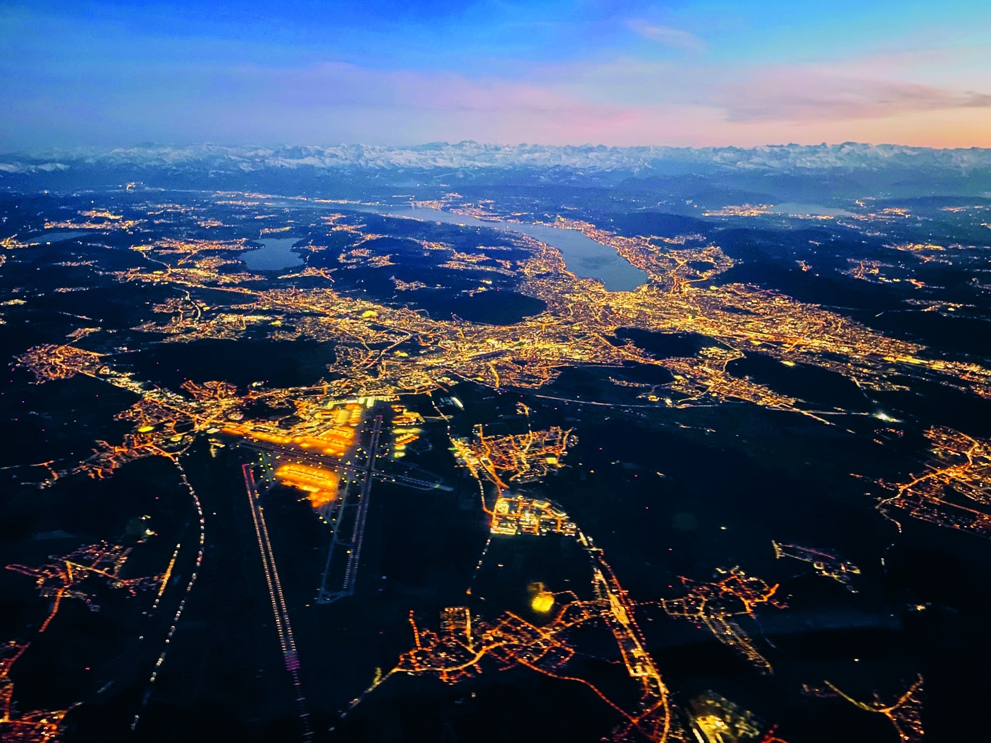 Blick auf die Flughafenregion