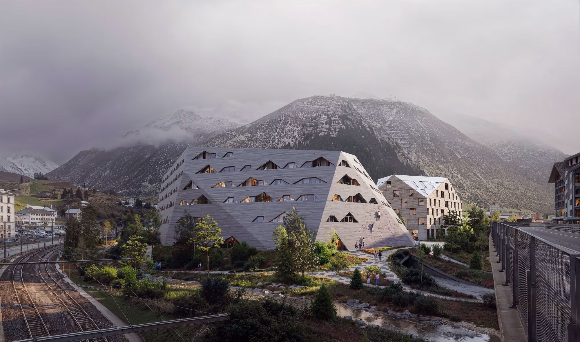 Visualisierung neues Sportzentrum in Andermatt