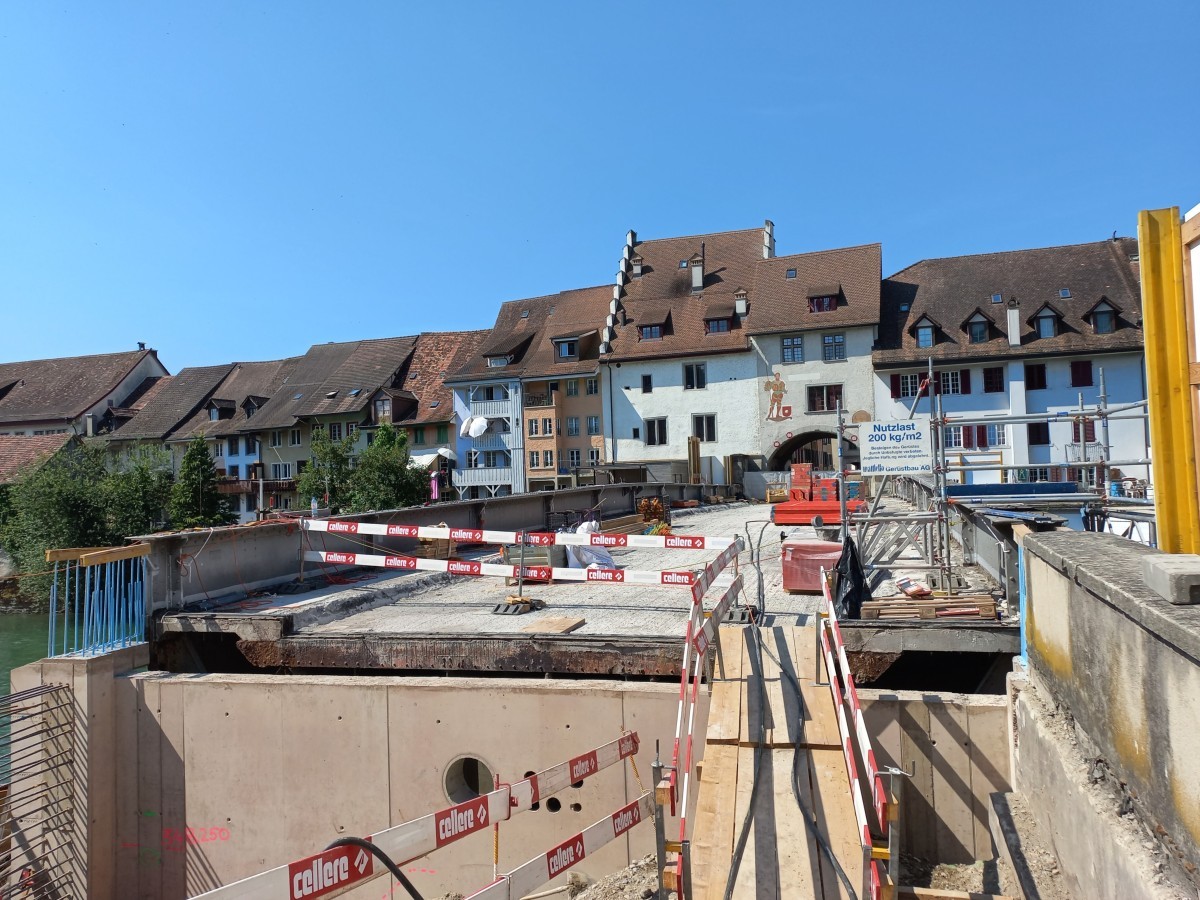 Sanierung der alten Reussbrücke in Mellingen AG