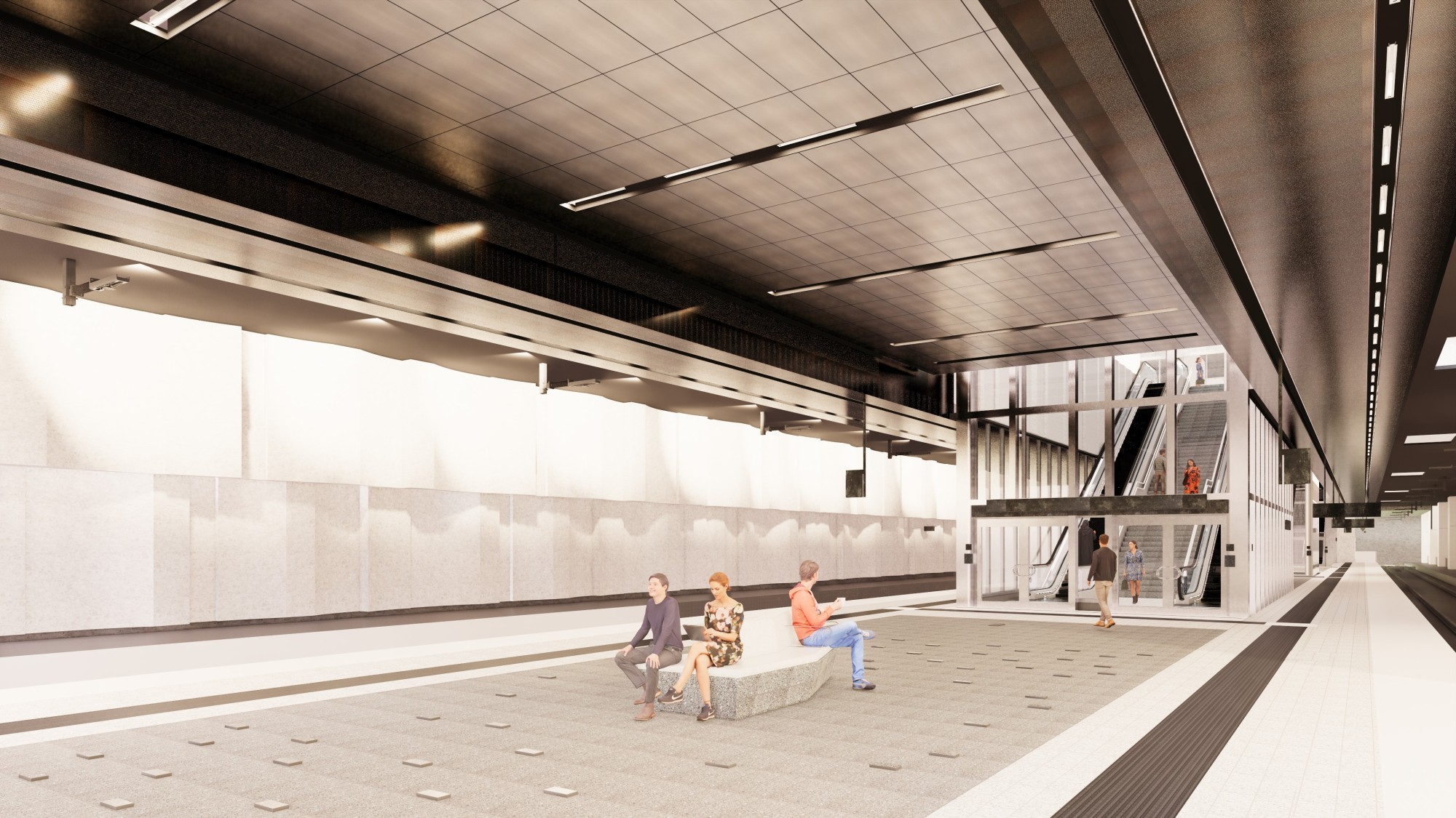Visualisierung der U-Bahn-Station Korsvägen