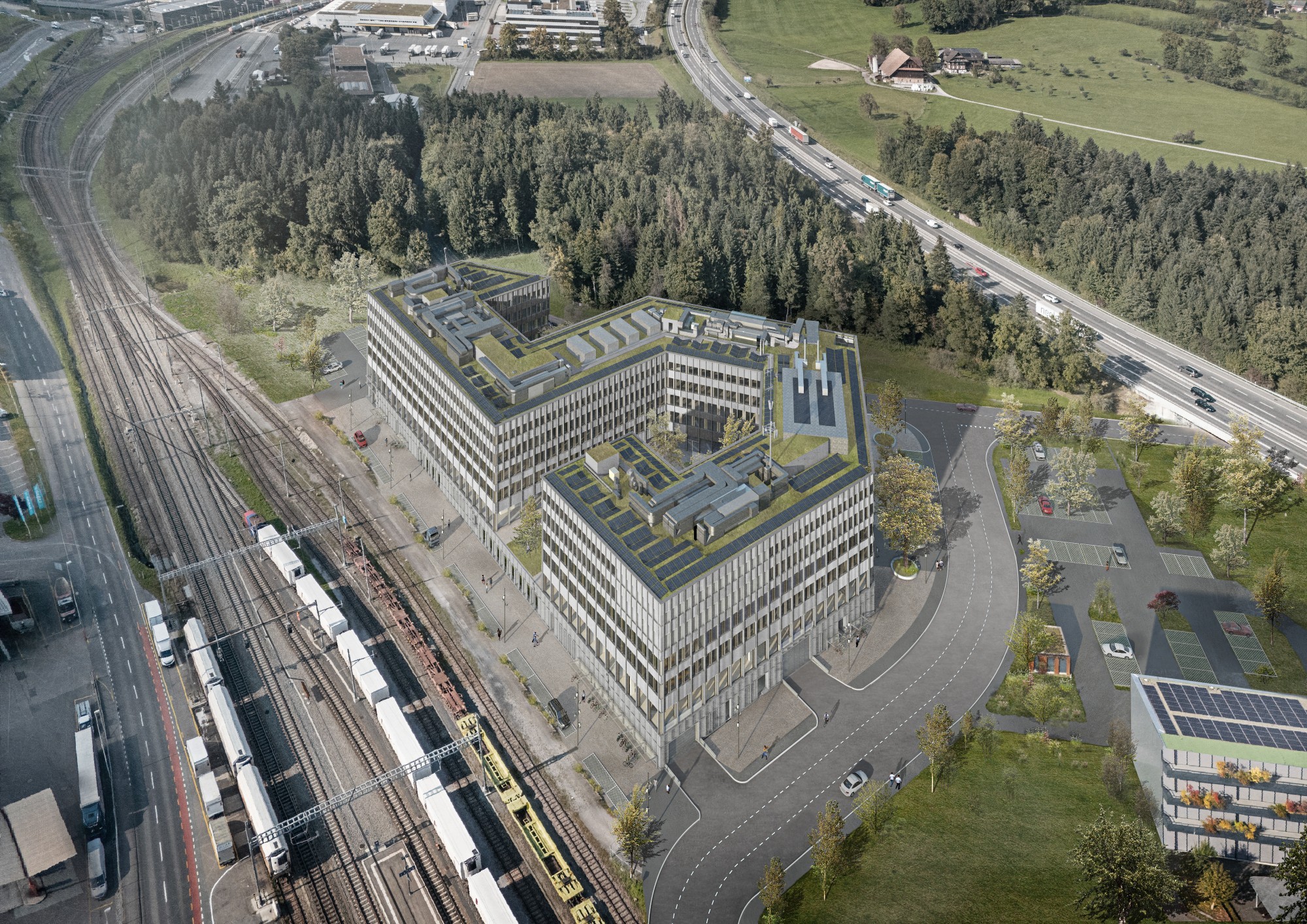 Aussenansicht Sicherheitszentrum Rothenburg