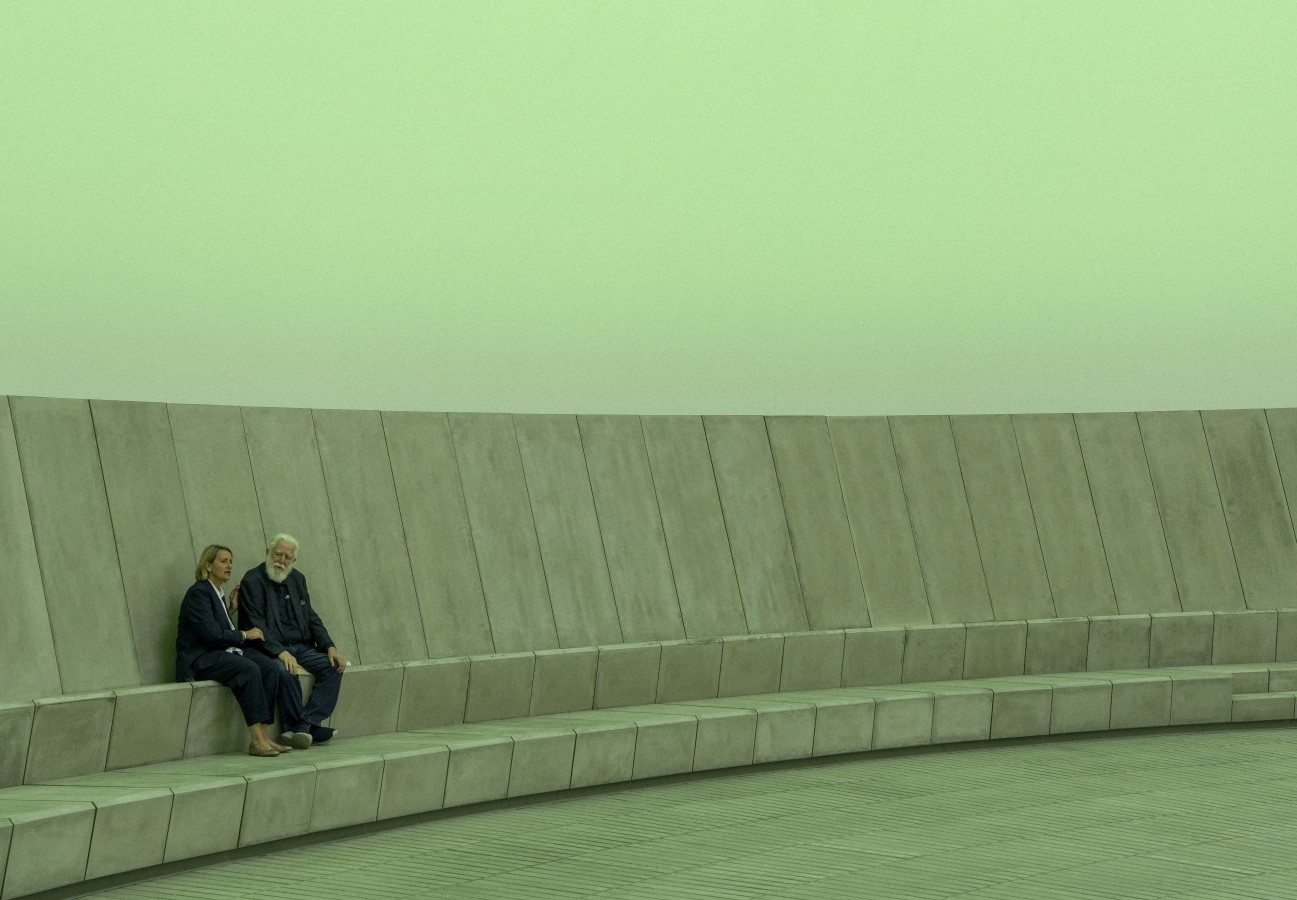 Rebecca Matthews, Direktorin des Aros-Museums, und James Turrell.
