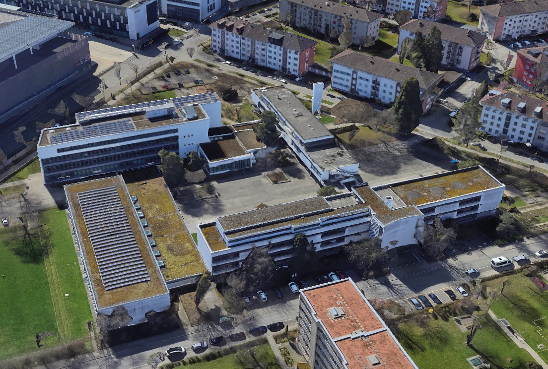 Luftbild Volksschule Wankdorf in Bern