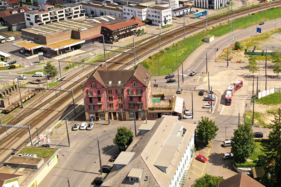 Bahnhofstrasse beim Bahnhof Emmenbrücke LU