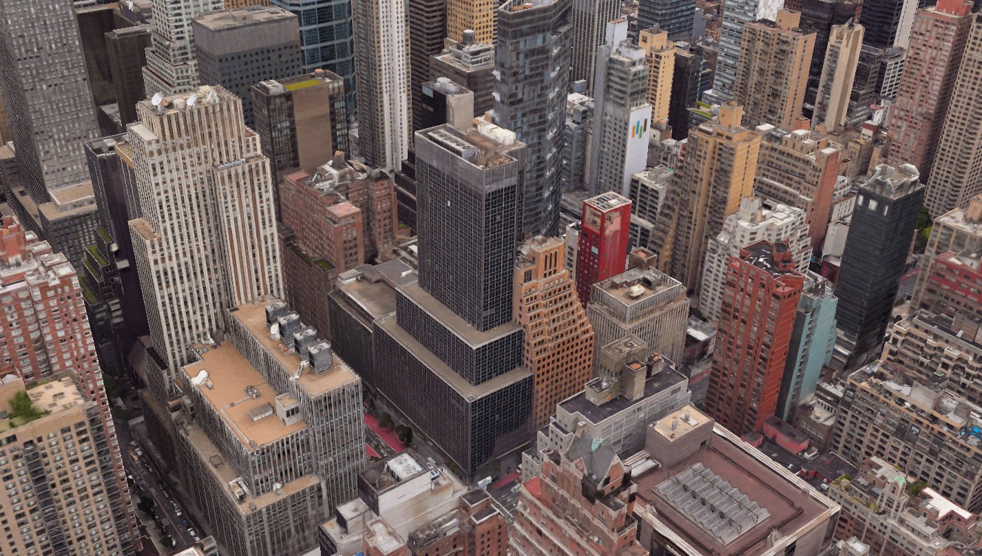 Einsturzgefährdetes Hochhaus an der 42nd St in Manhattan
